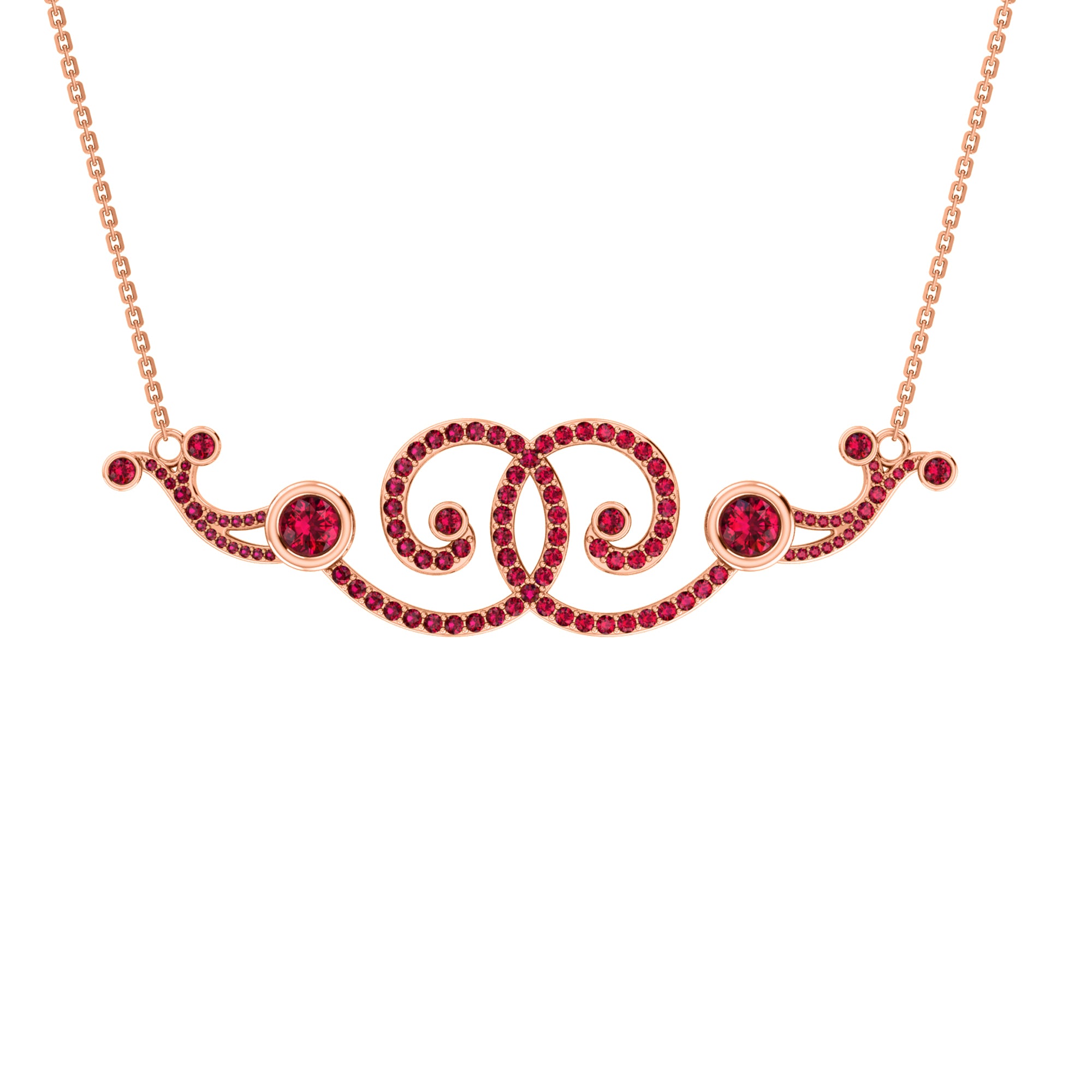 RKC 2.6 CT Moissanite Charm Necklace 925 Silver 14k Rose gold Plated Product Weight 9.00 GM Height 18.00 MM