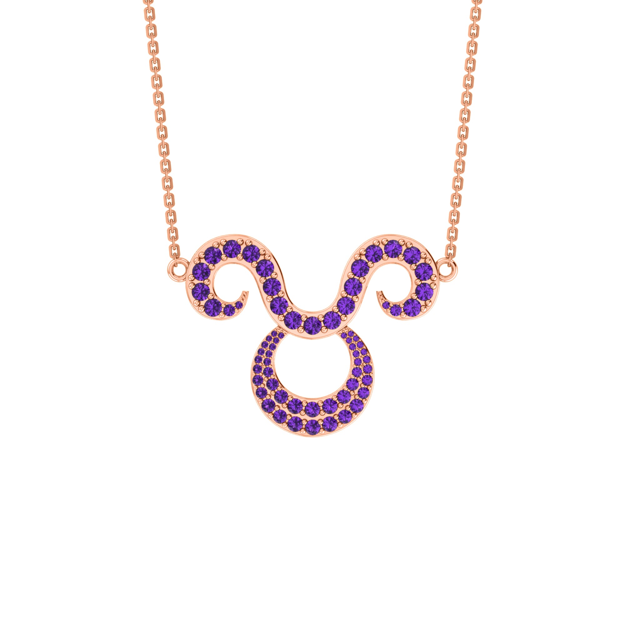 RKC 1.60Ct Moissanite Charming Aries Necklace Set 925 Silver 14k Yellow Gold Plated Weight 5.00gm Height 25.40mm