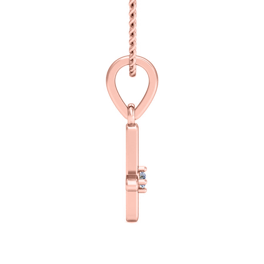 RKC Women 925 Silver Cross Religious 0,015 Ct moissanite medál 14K sárga aranyozott súly 2,4 gm magasság 15 mm