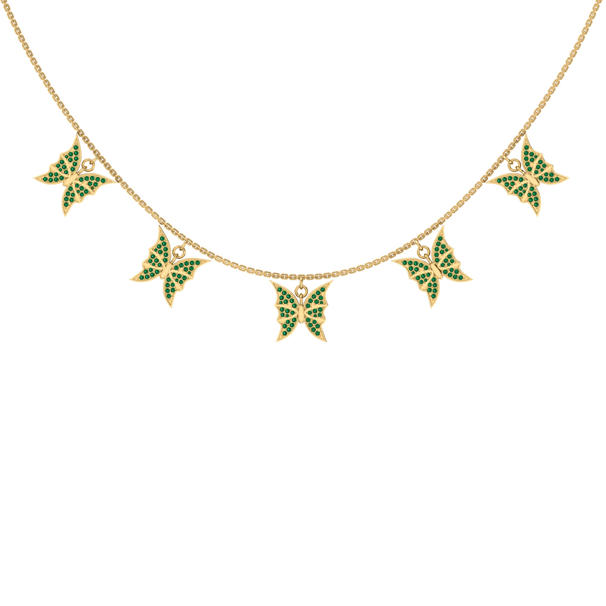 RKC 1.1 CT Moissanite Charming Necklace 925 Silver 14k Yellow gold Plated Product Weight 7.50 GM Height 14.50 MM