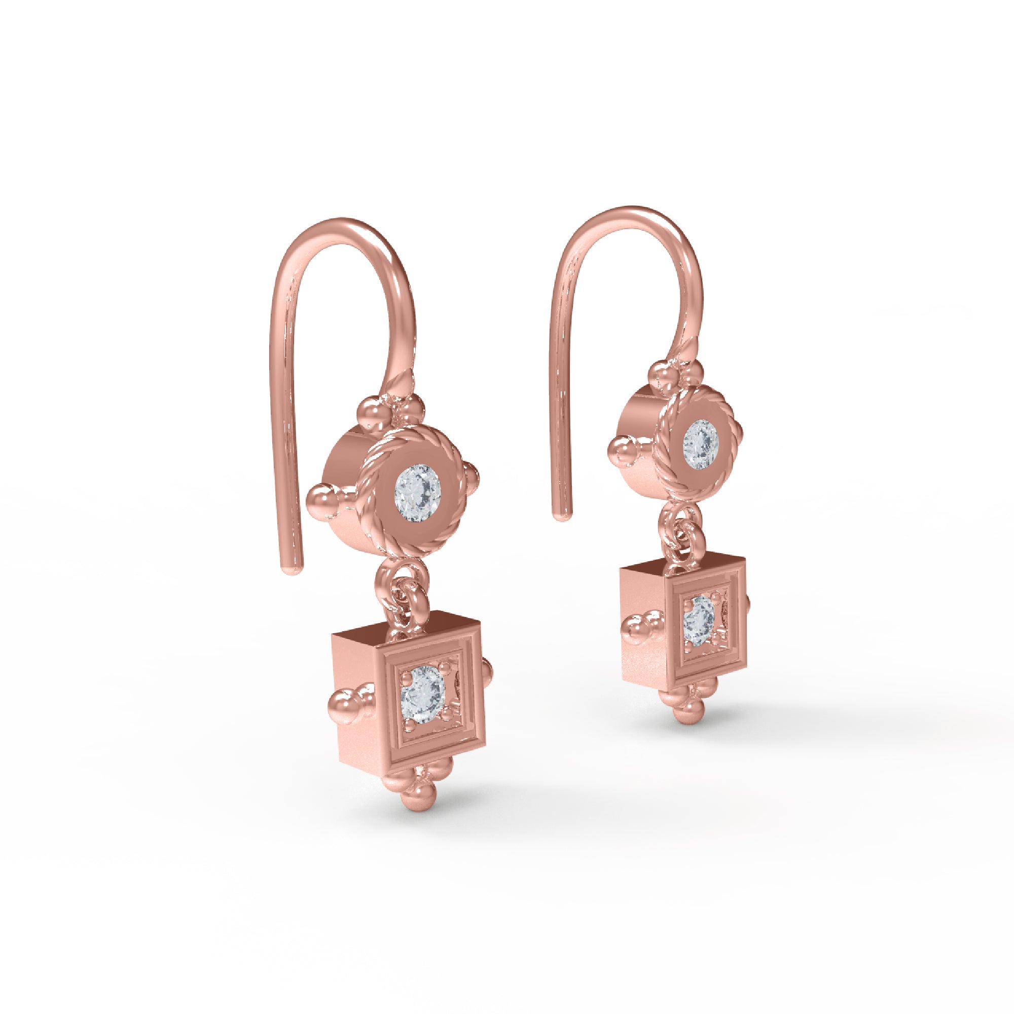 RKC 925 Sterling Silver Dangle Hoop Women Earring 14k Yellow Over Product Weight 4.20 GM Height 25.00 MM