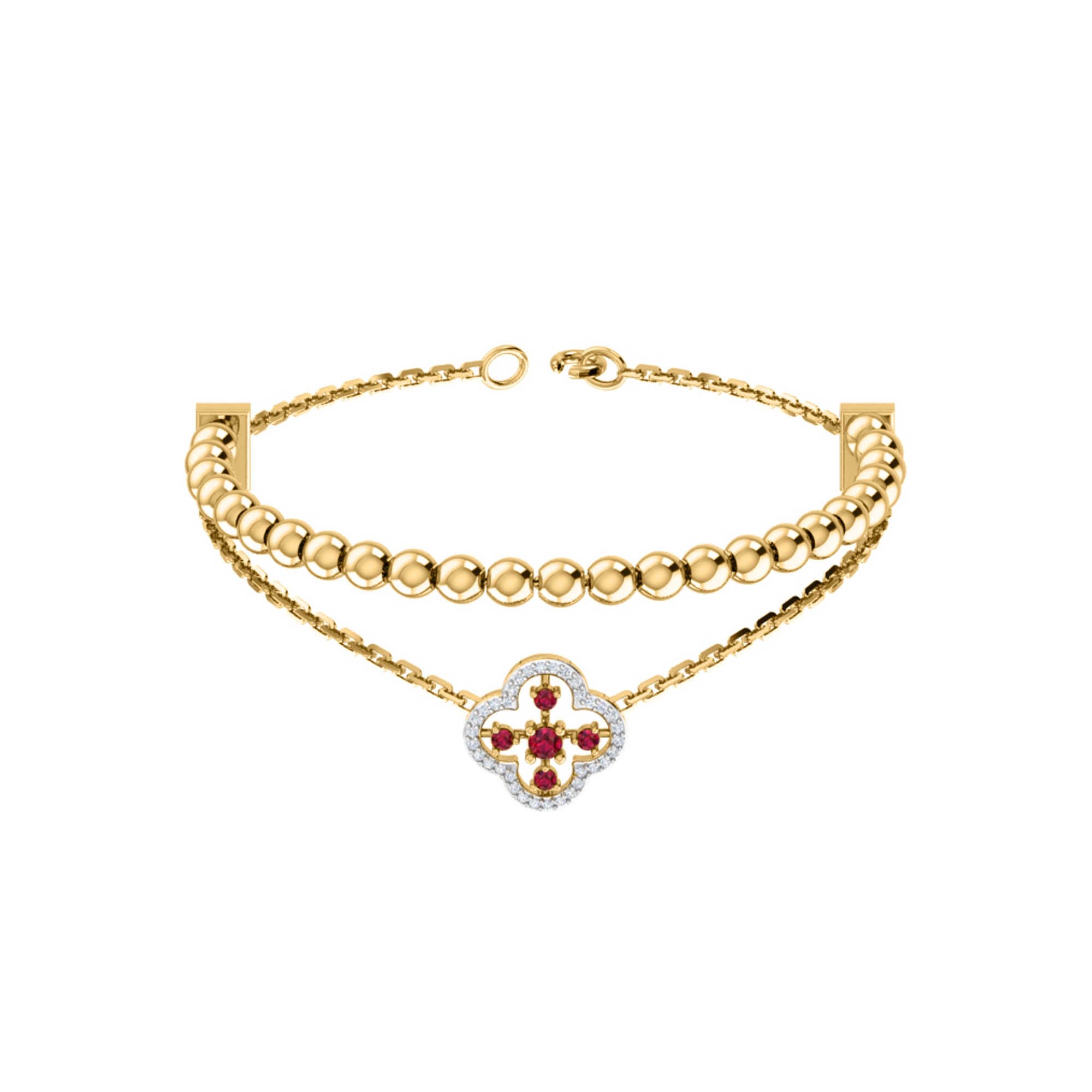 Bracciale da donna in argento sterling RKC 925 con moissanite da 0,39 ct, placcato in oro giallo 14 carati, peso 11,50 g