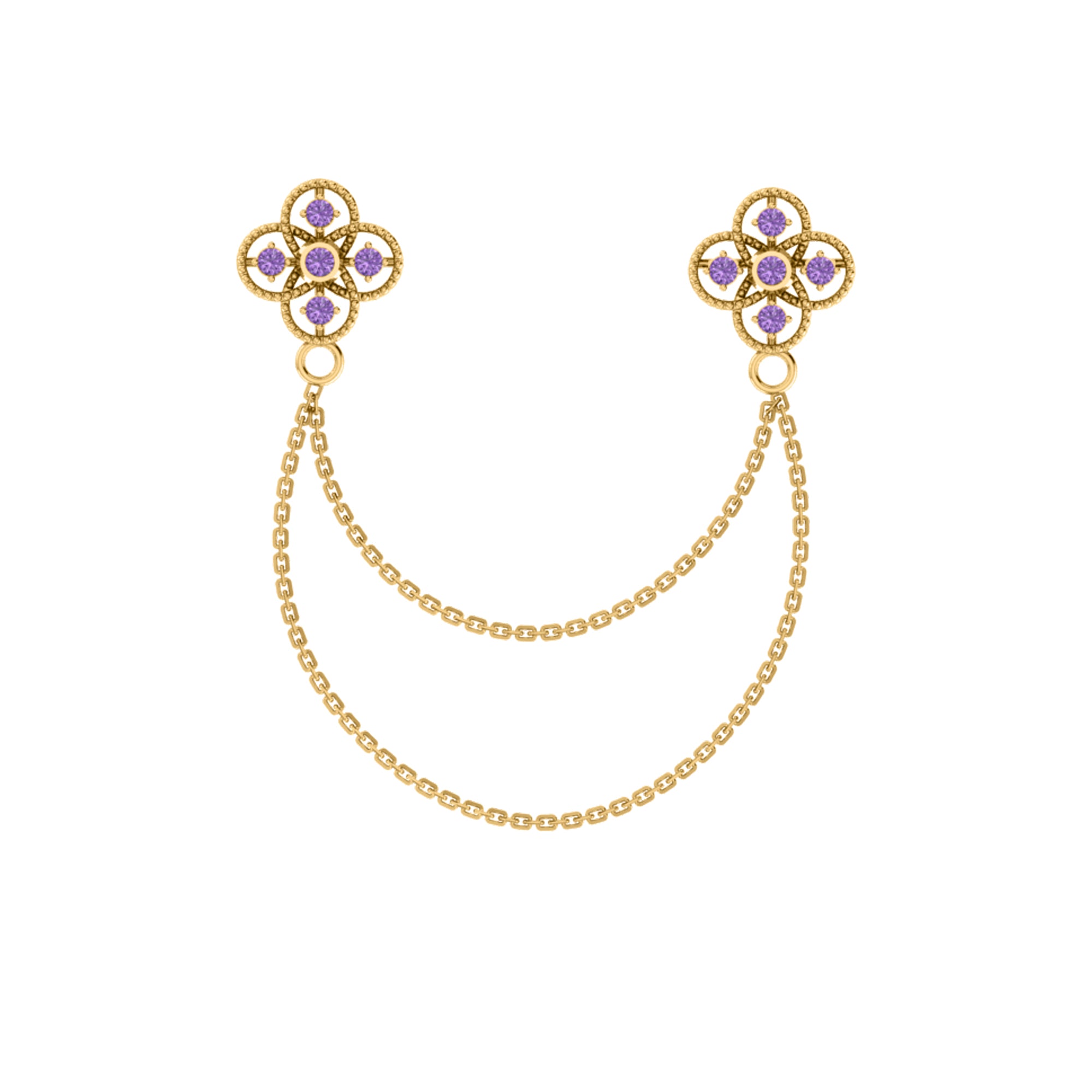 RKC Moissanite 925 Sterling Silve Brooch 14K Rose Gold Plated Product Wt 3.80 GM Height 17.40 MM