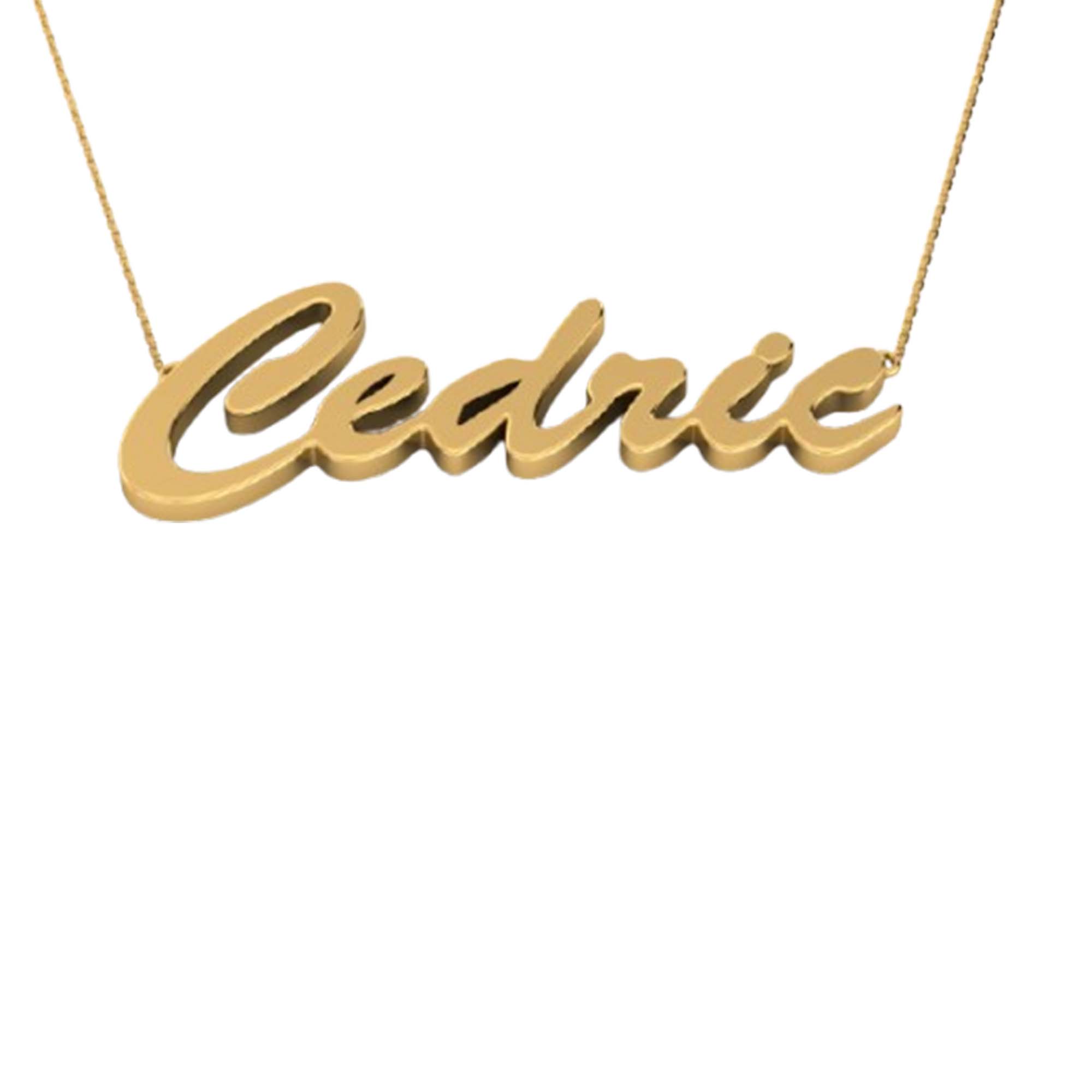 RKC 14k Yellow Gold Plated Beautiful Name Pendant Necklace Customize your Name