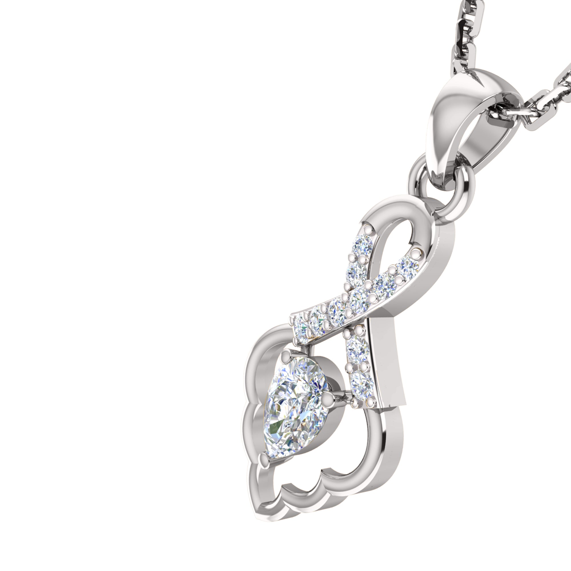 RKC 925 فضي ذهبي إجمالي 1.09 قيراط قلادة مويسانيتي بوزن 3.60 جرام ومجموعة حلق بوزن 2.30 جرام مطلية بالذهب الأصفر عيار 14 قيراط