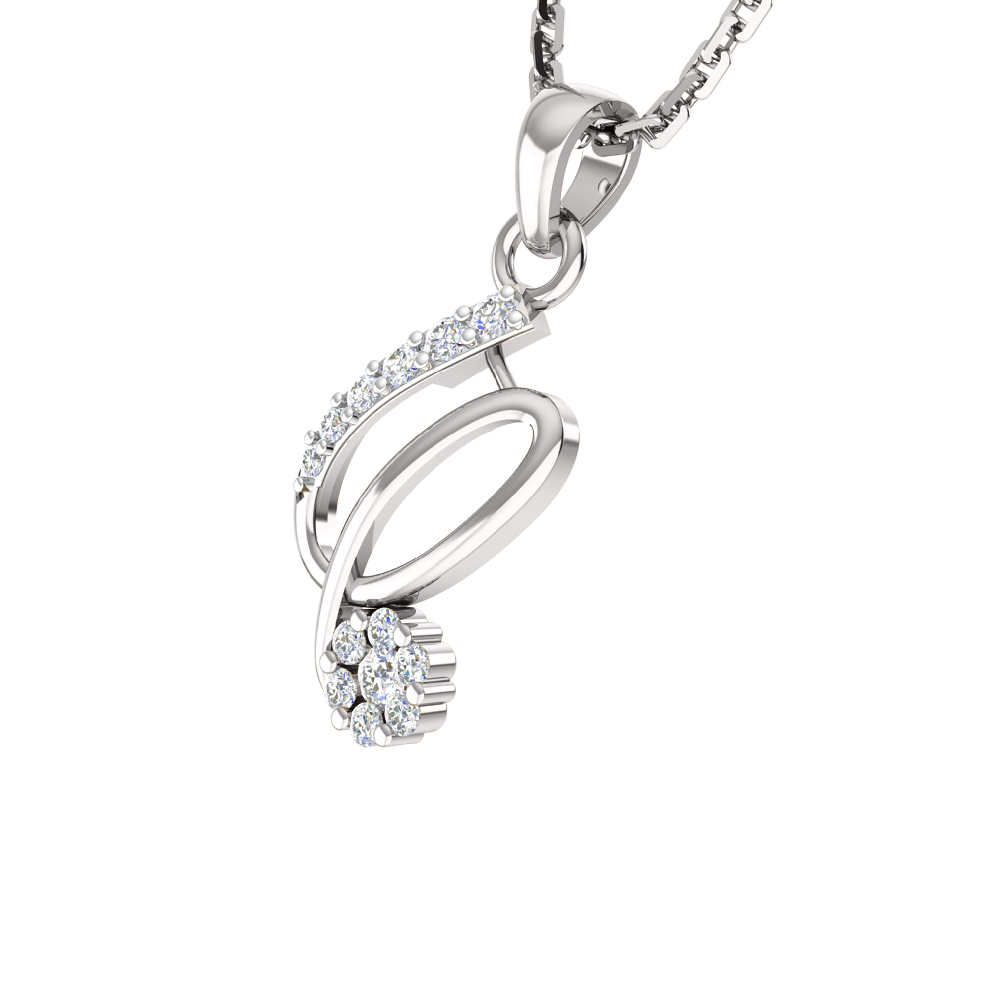 RKC 925 सिल्व्हर गोल्डन टोटल 0.42Ct मॉइसॅनाइट पेंडंट Wt 3.10gm आणि Wt कानातले 1.80gm सेट 14K रोझ गोल्ड प्लेटेड