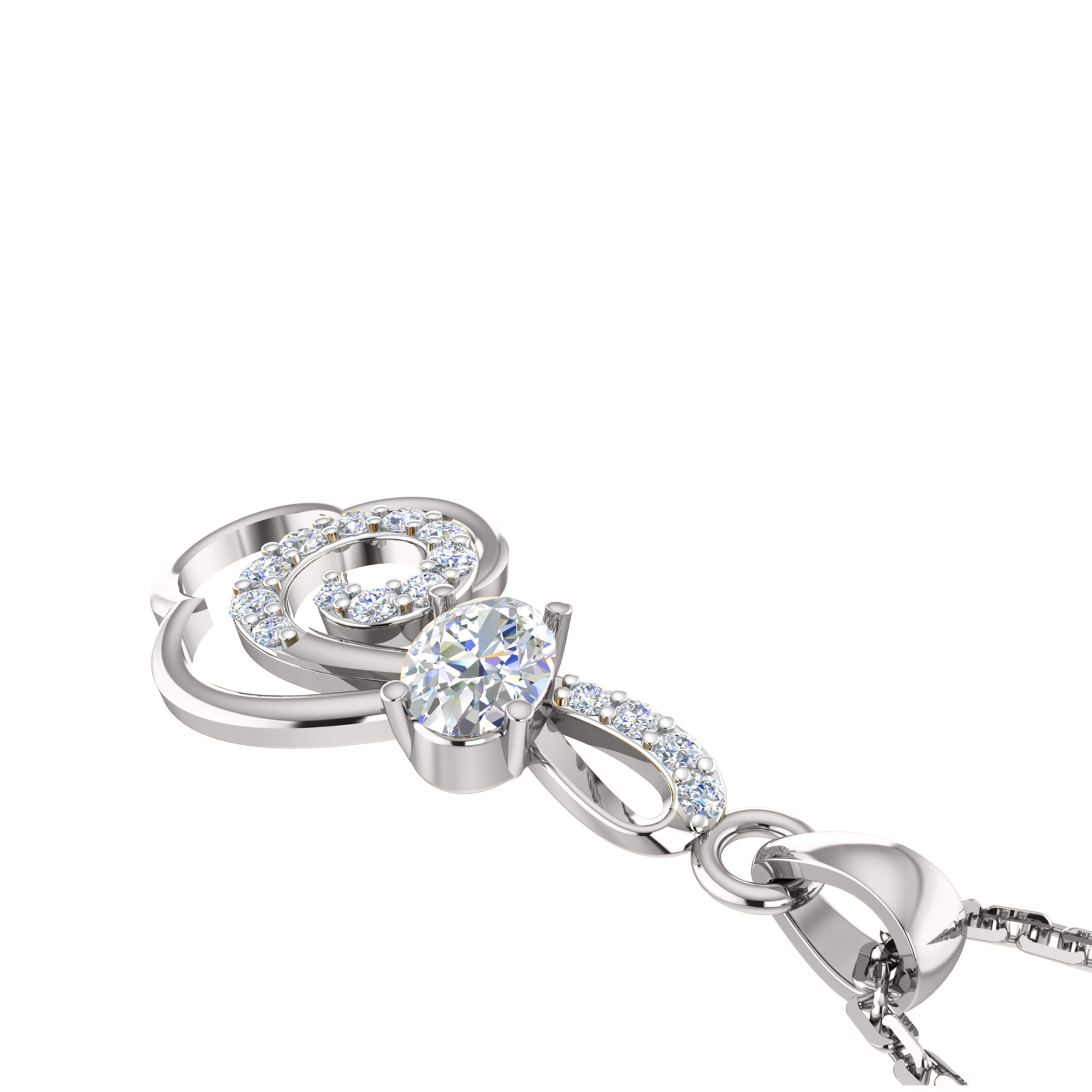 RKC 925 Silver Golden Total 0,41 Ct moissanite medál 4,00 g és 2,50 g súlyú fülbevaló készlet 14 karátos sárga arannyal