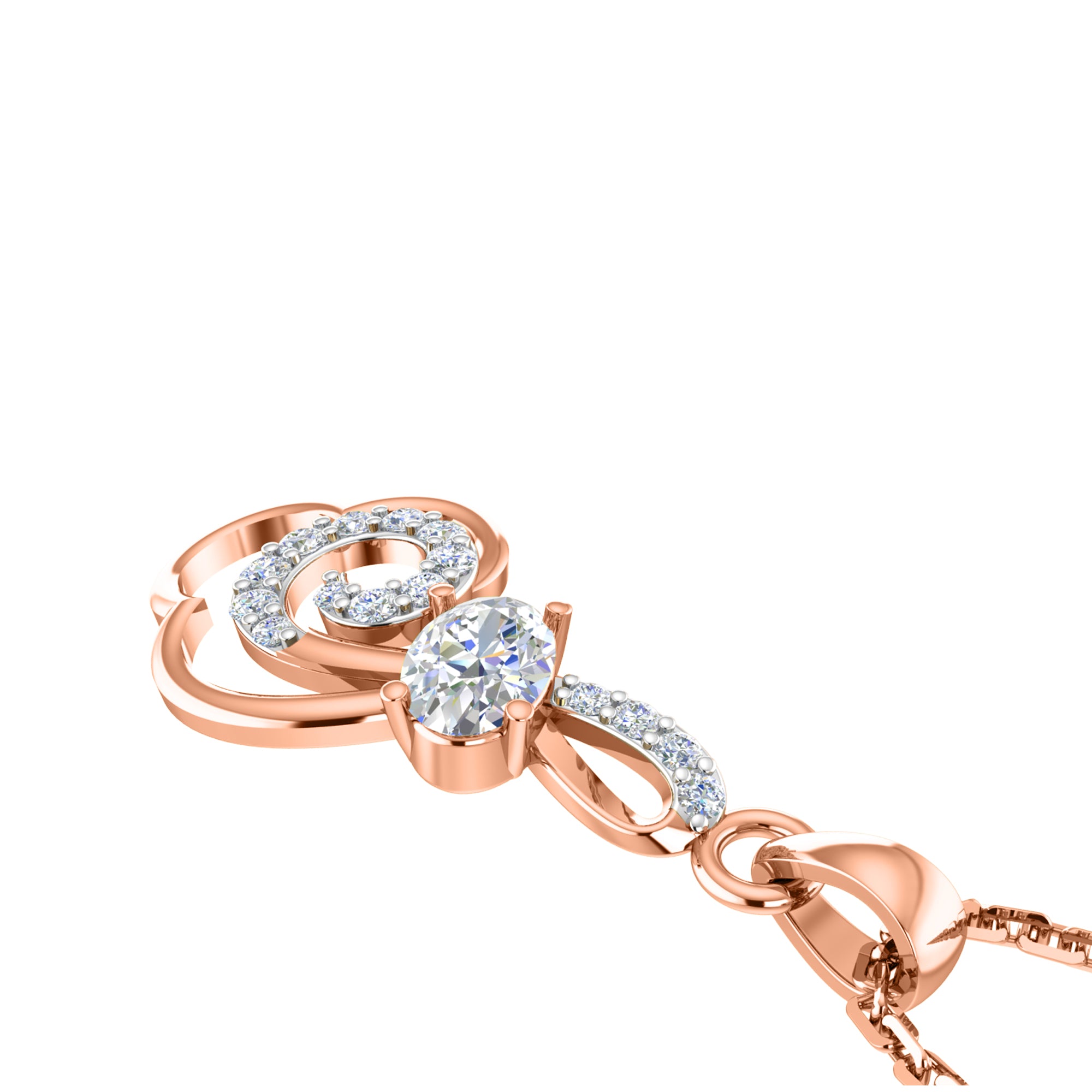 RKC 925 Silver Golden Total 0,41 Ct moissanite medál 4,00 g és 2,50 g súlyú fülbevaló készlet 14 karátos sárga arannyal