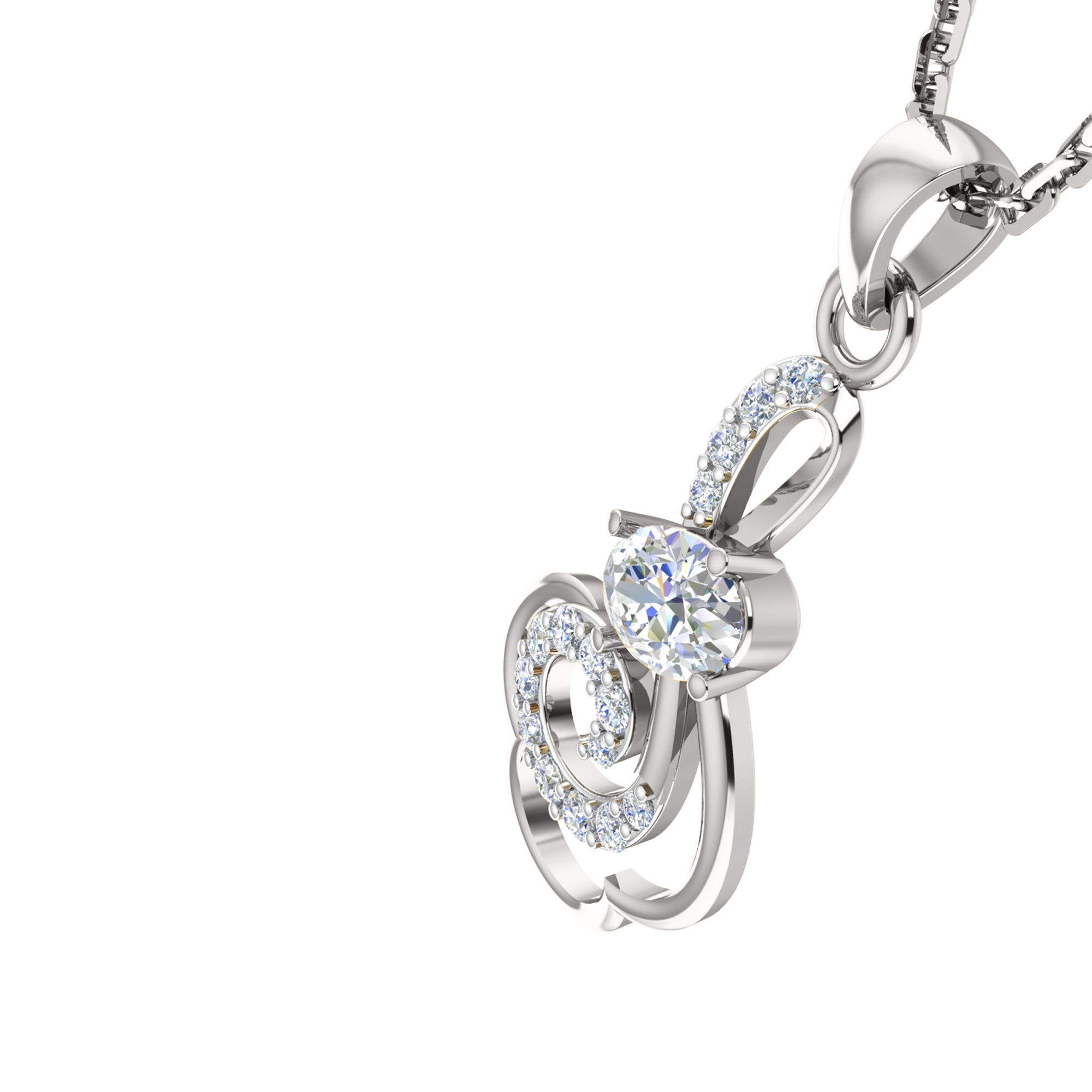 RKC 925 Silver Golden Total 0,41 Ct moissanite medál 4,00 g és 2,50 g súlyú fülbevaló készlet 14 karátos sárga arannyal