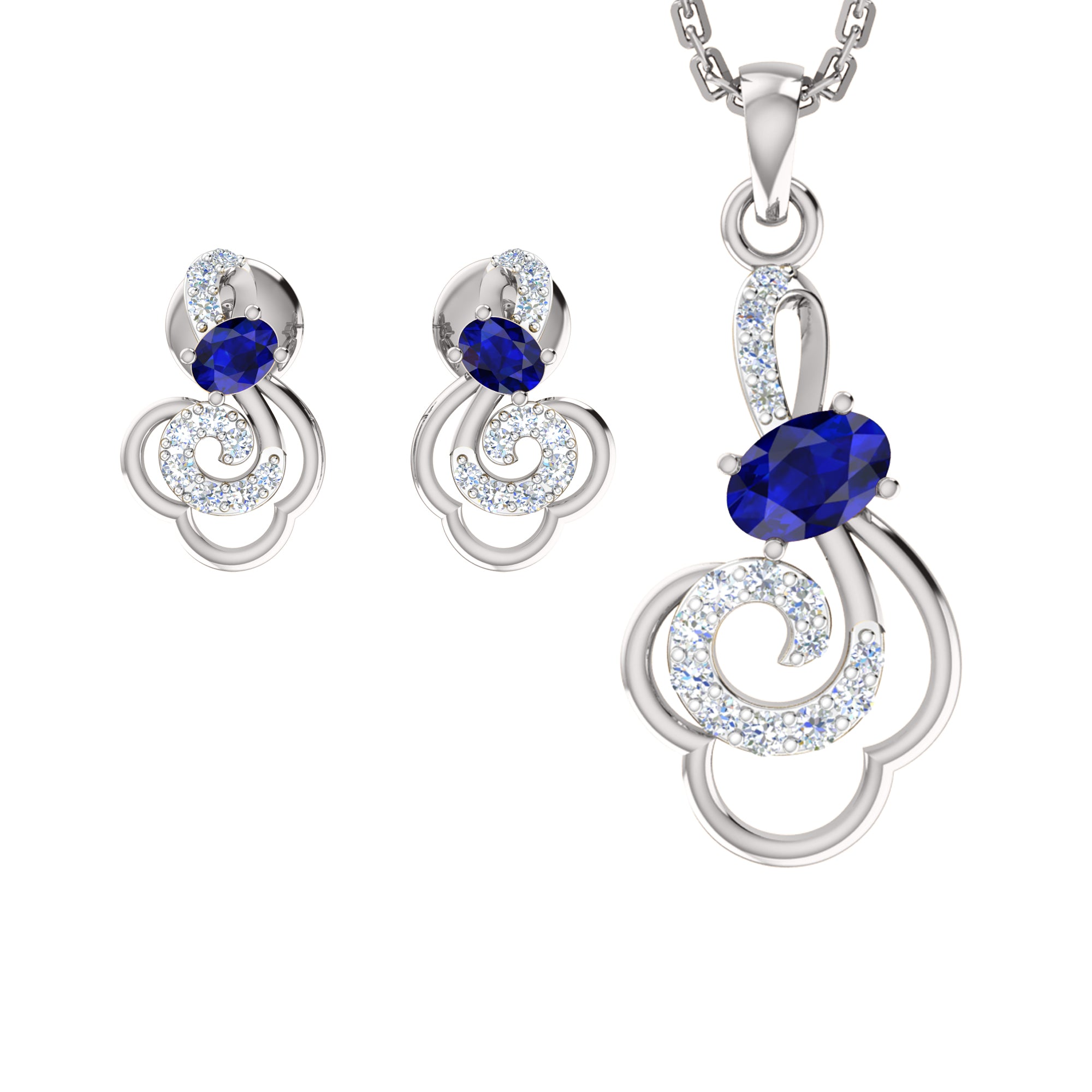 RKC 925 Silver Golden Total 0,41 Ct moissanite medál 4,00 g és 2,50 g súlyú fülbevaló készlet 14 karátos sárga arannyal