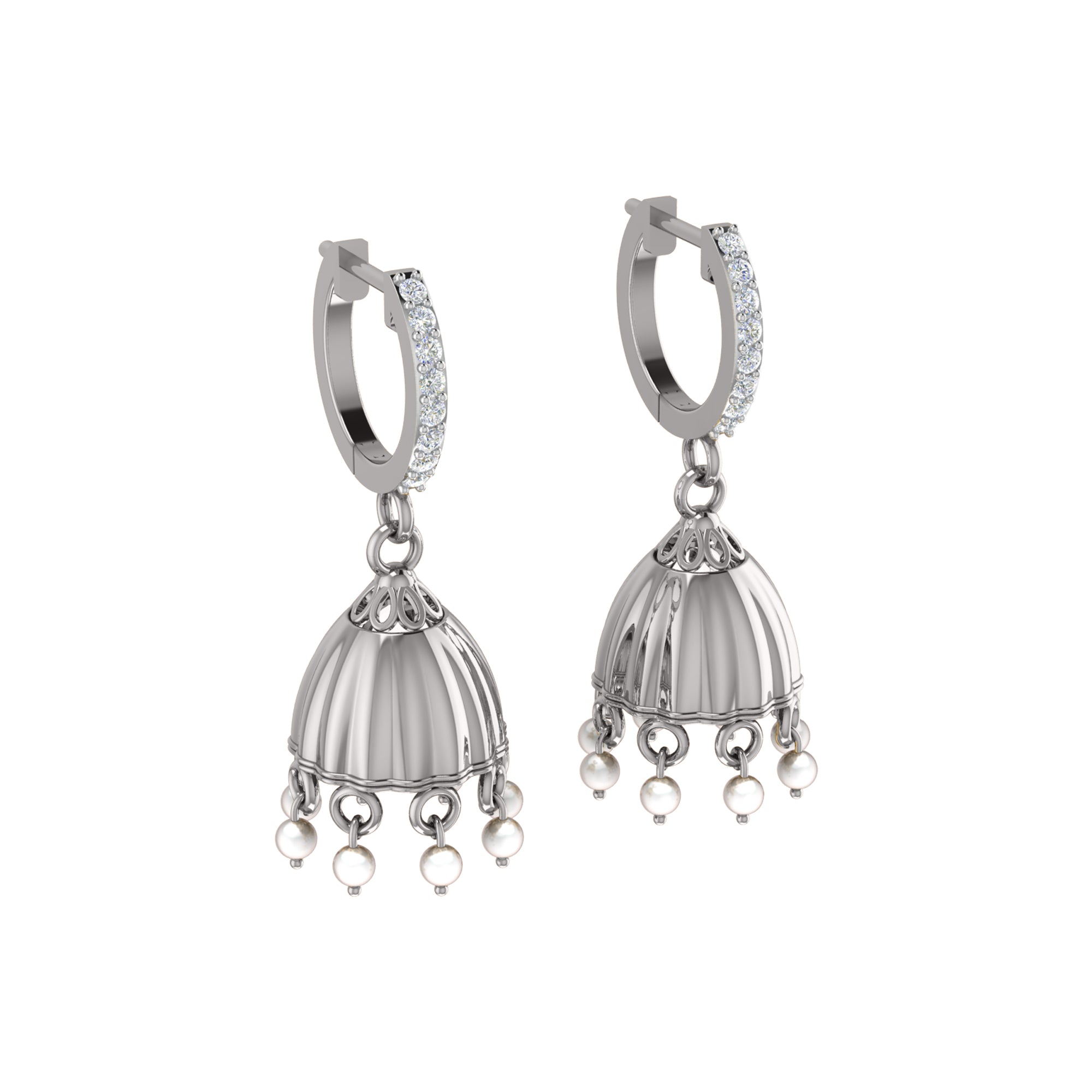 RKC 925 Sterling Silber Creolen-Clip für Damen-Ohrringe, 14-karätige Rose, Produktgewicht: 4,00 GM, Höhe: 29,00 mm