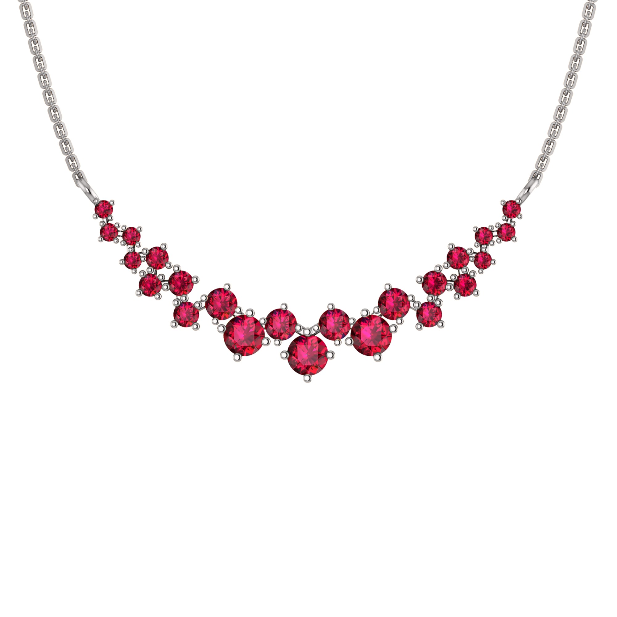 RKC 10.35 CT Moissanite Charming Necklace 925 Silver 14k Rose gold Plated Product Weight 4.80 GM