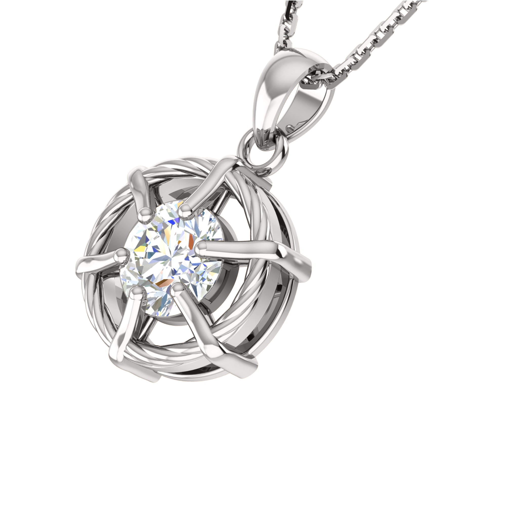 RKC 2.00Ct ময়সানাইট হ্যালো দুল 925 রৌপ্য গয়না 14K হোয়াইট গোল্ড প্লেটেড Wt 6.50gm উচ্চতা 24.40MM