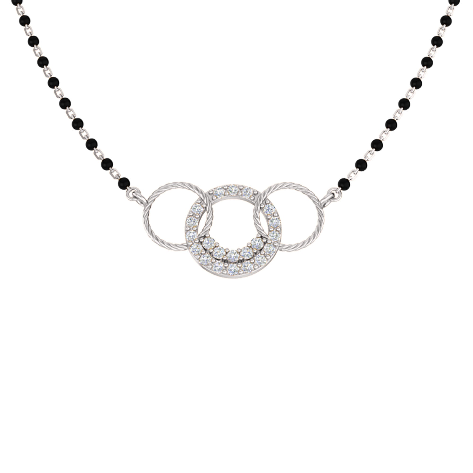 RKC 1.26Ct Moissanite Women Mangalsutra 925 Silver 14k Yellow gold Plated Product Weight 4.50gm Height 15.50mm