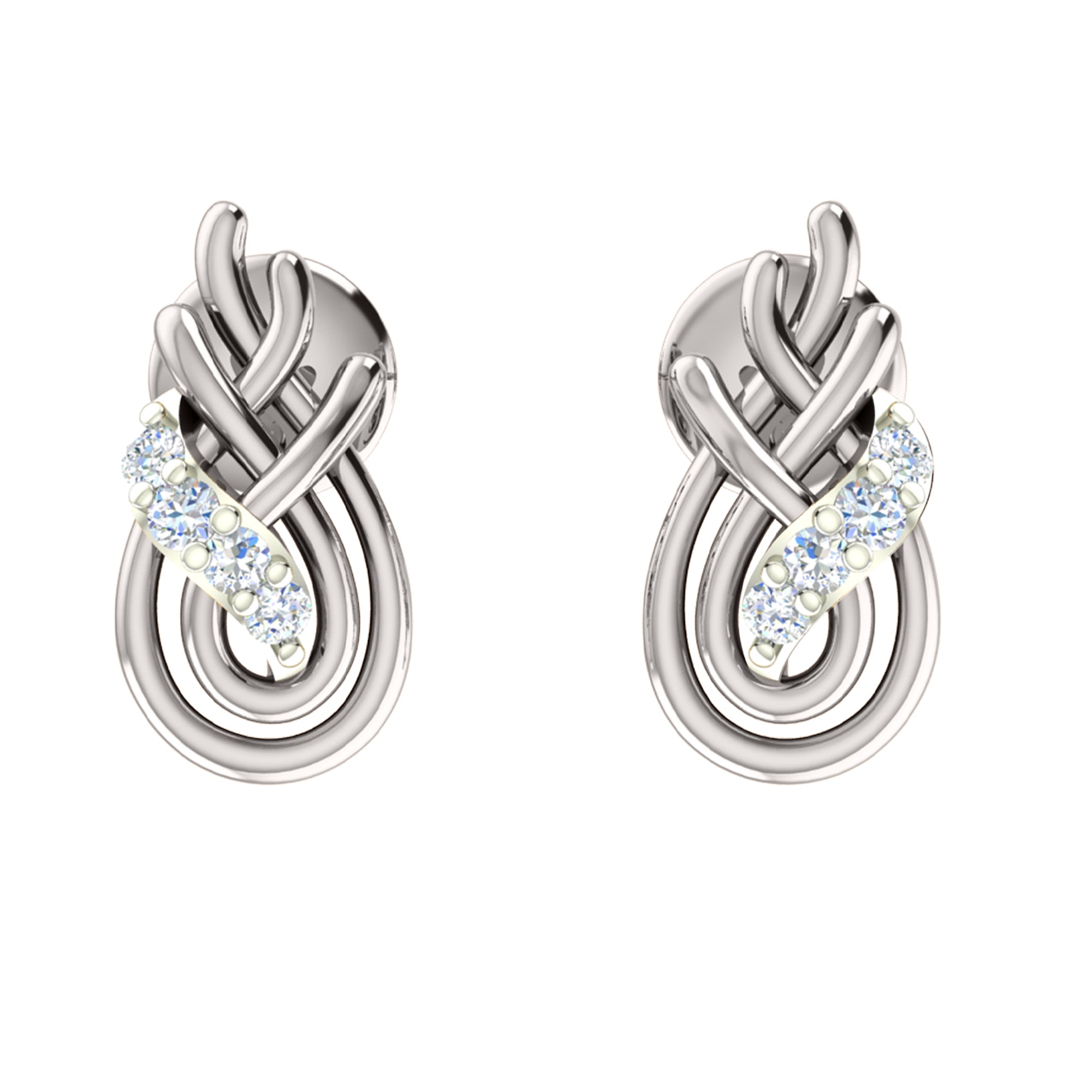 Ciondolo in moissanite da 0,22 ct in argento dorato RKC 925 con peso di 3,65 g e orecchino da 2,00 g con placcatura in oro giallo 14 carati