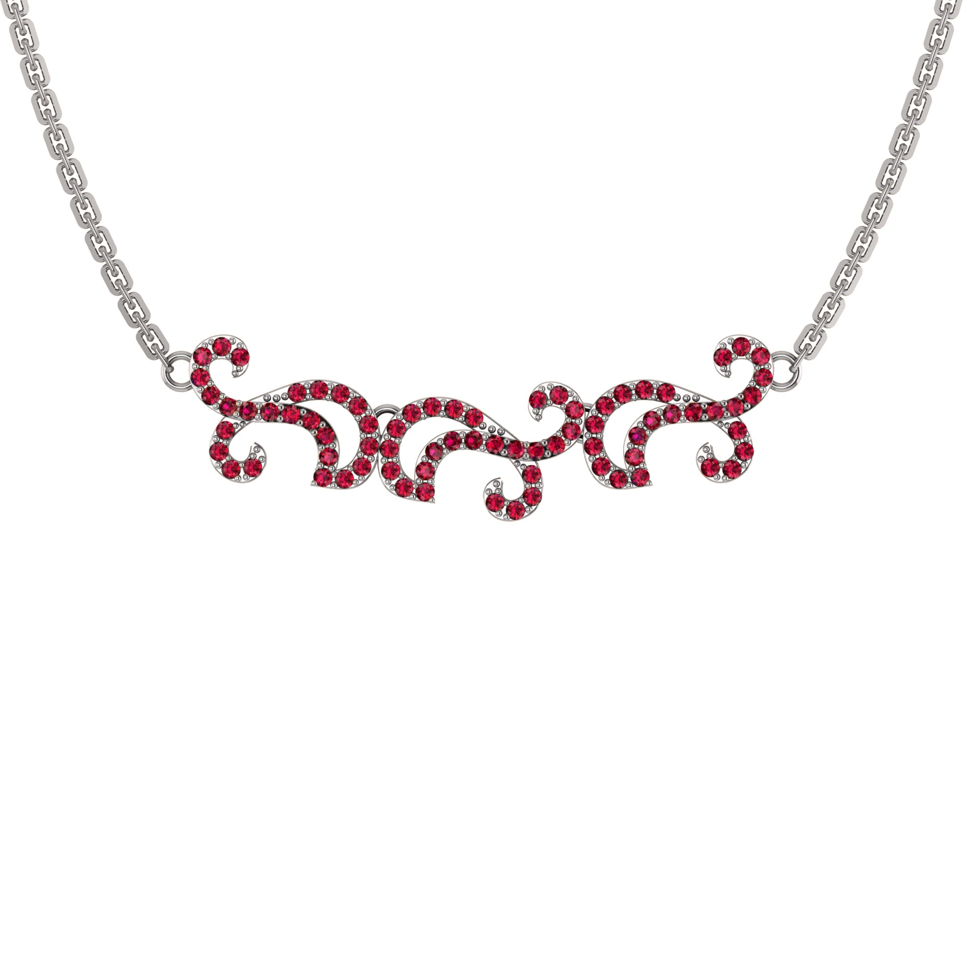 RKC 1.1 CT Moissanite Charming Necklace 925 Silver 14k Rose gold Plated Product Weight 5.50 GM Height 11.00 MM