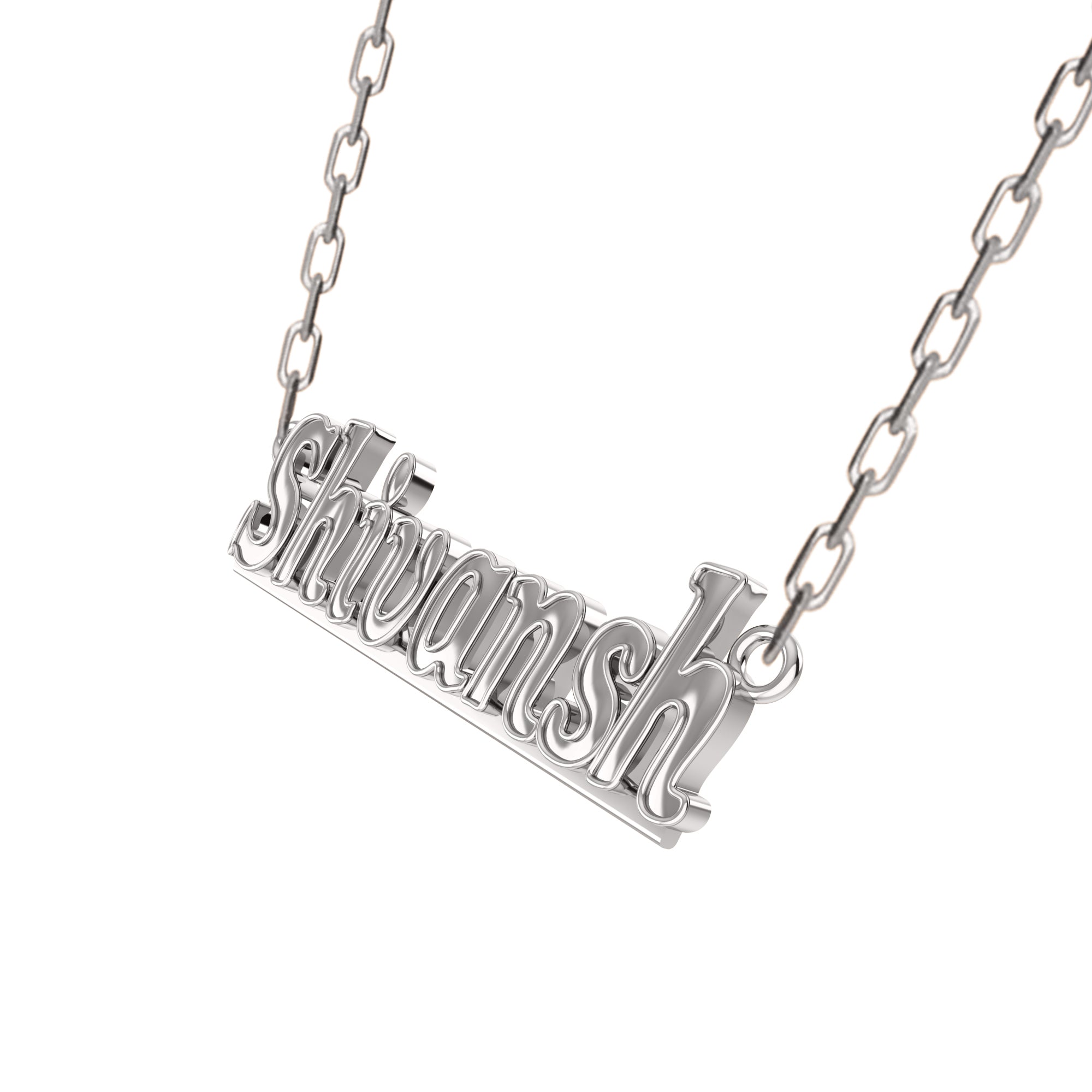 RKC Personalisieren Sie den Namensanhänger aus 925er Silberschmuck, 14 Karat Roségold vergoldet, Gewicht 3,50 g, Höhe 9 mm