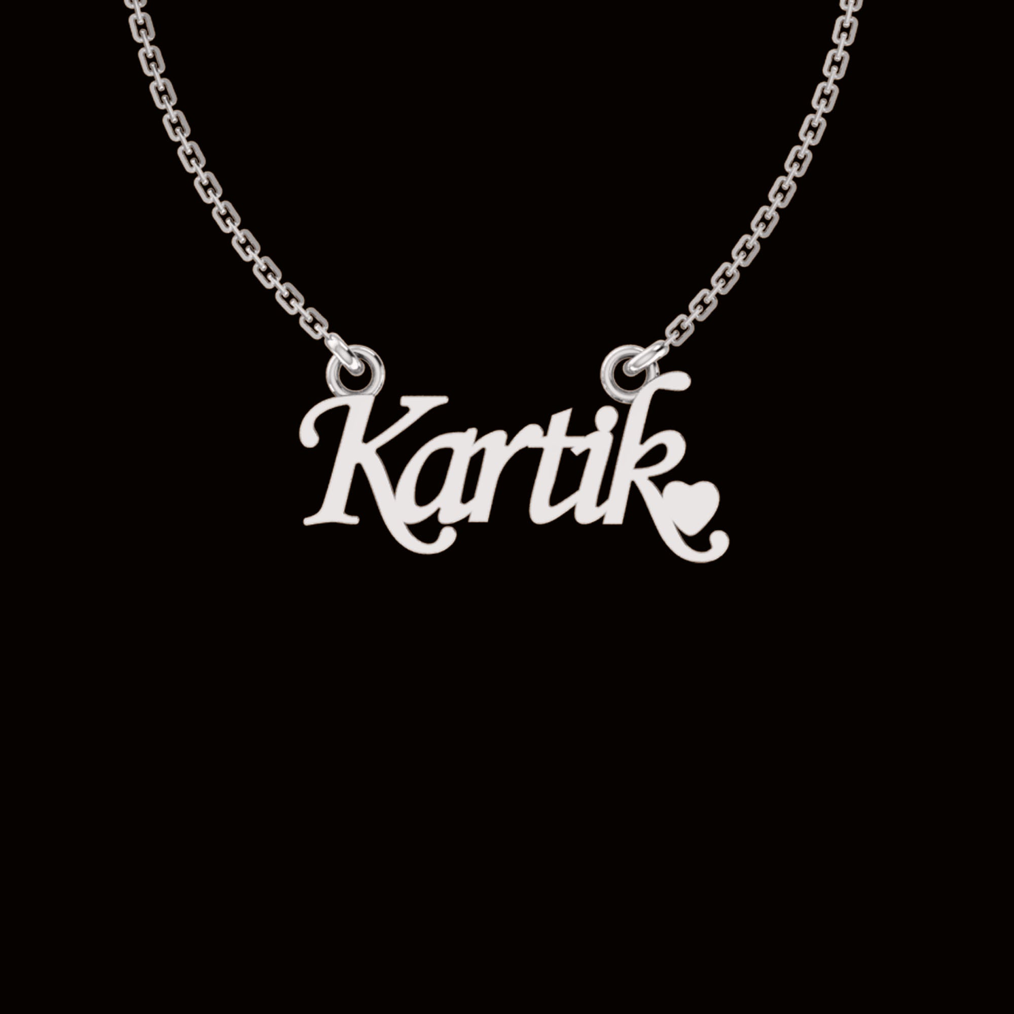 RKC Custom Name Pendant 925 Sterling Silver 14K Yellow Gold Plated Wt 3.20GM Height 13.25 MM