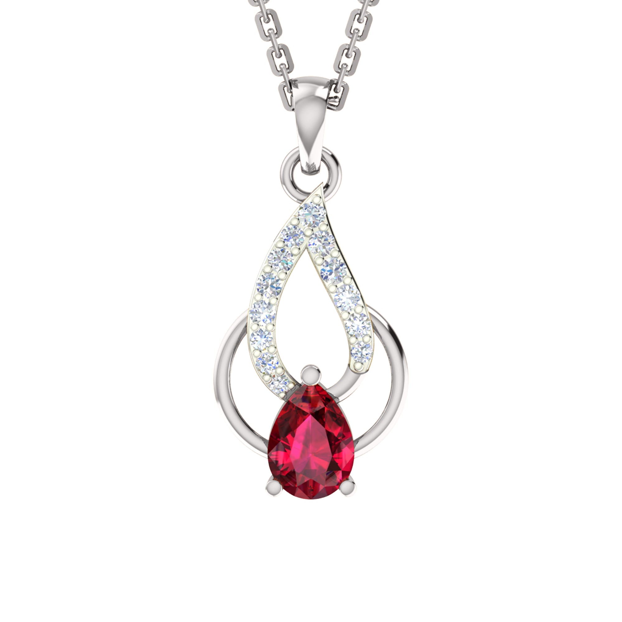 RKC 925 Perak Emas Total 0,36Ct Moissanite Liontin Anting Set Berat 5 gram Dengan Lapis Emas Kuning 14K