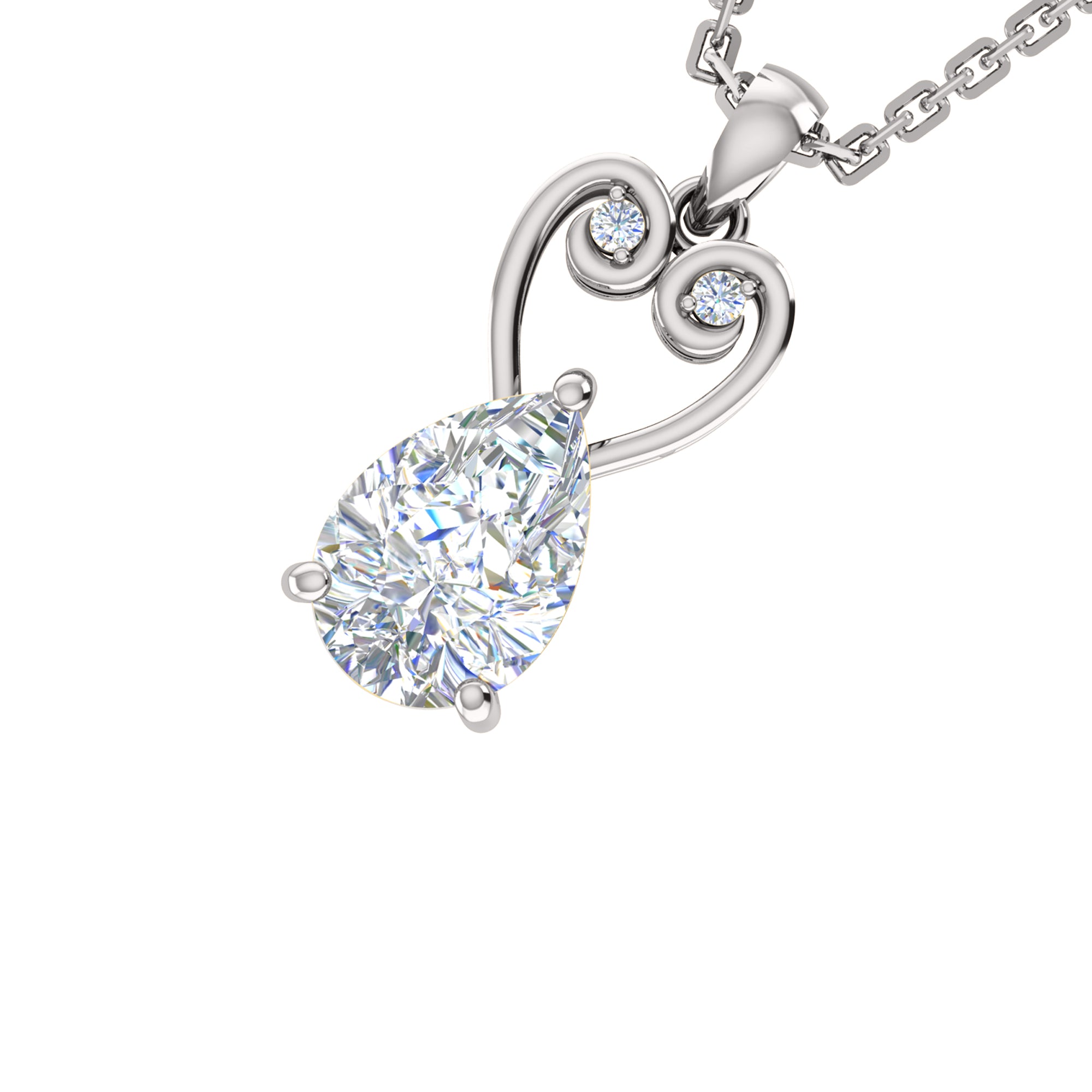 RKC 2,23 Ct könnycsepp moissanite medál 925 ezüst ékszer 14 K sárga aranyozott, súlya 3,60 g