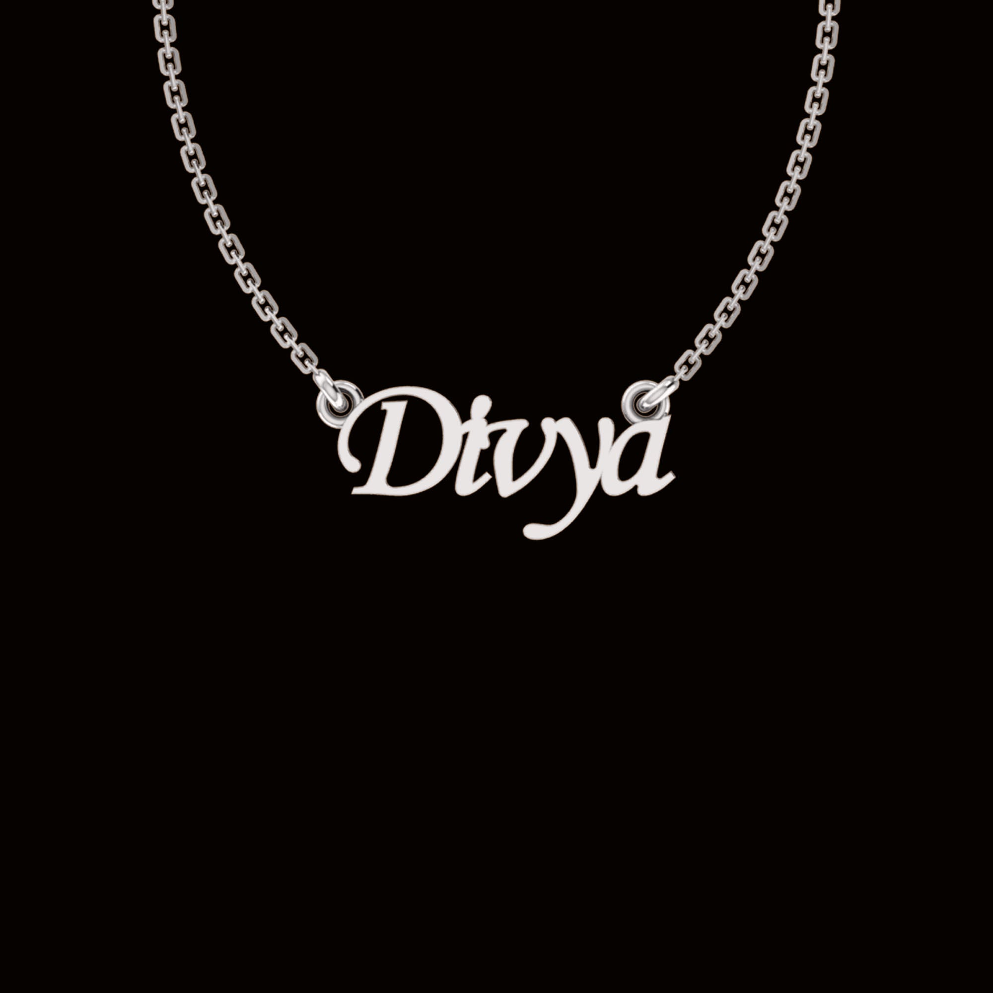 RKC Custom Name Pendant 925 Sterling Silver 14K Rose Gold Plated Wt 2.80GM Height 10.20 MM