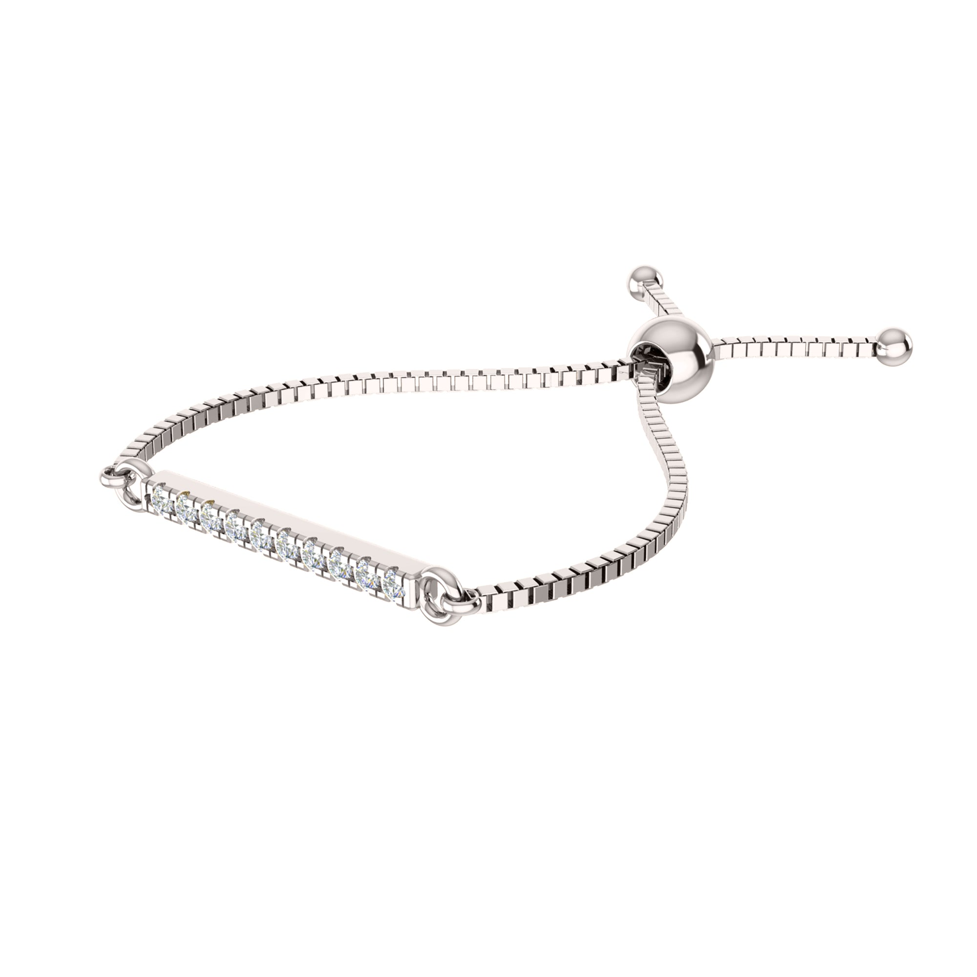 RKC 925 Sterling Silver Carat Wt 0.2 CT Multi Women's Bolo Adjustable Bracelet 14K Yellow Gold Plated Product Weight 2.80 GM