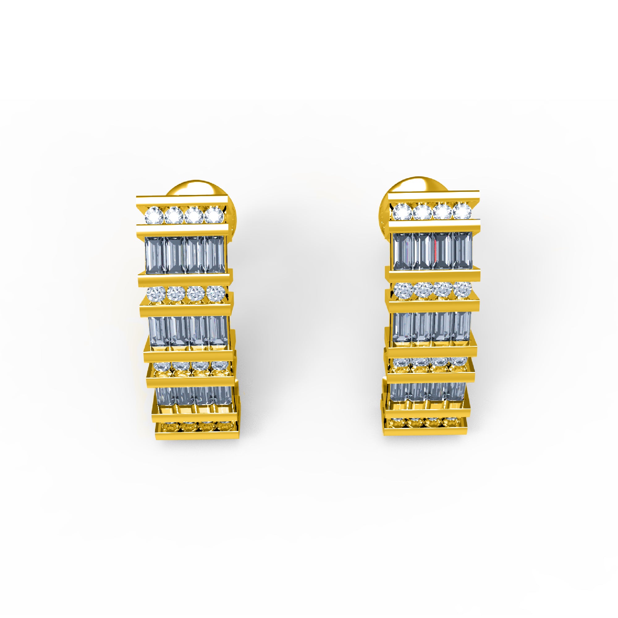 RKC 925 Sterling Silver Screw Back Women Earring 14k Rose Over Product Wt 6.00 GM Height 20.00 MM