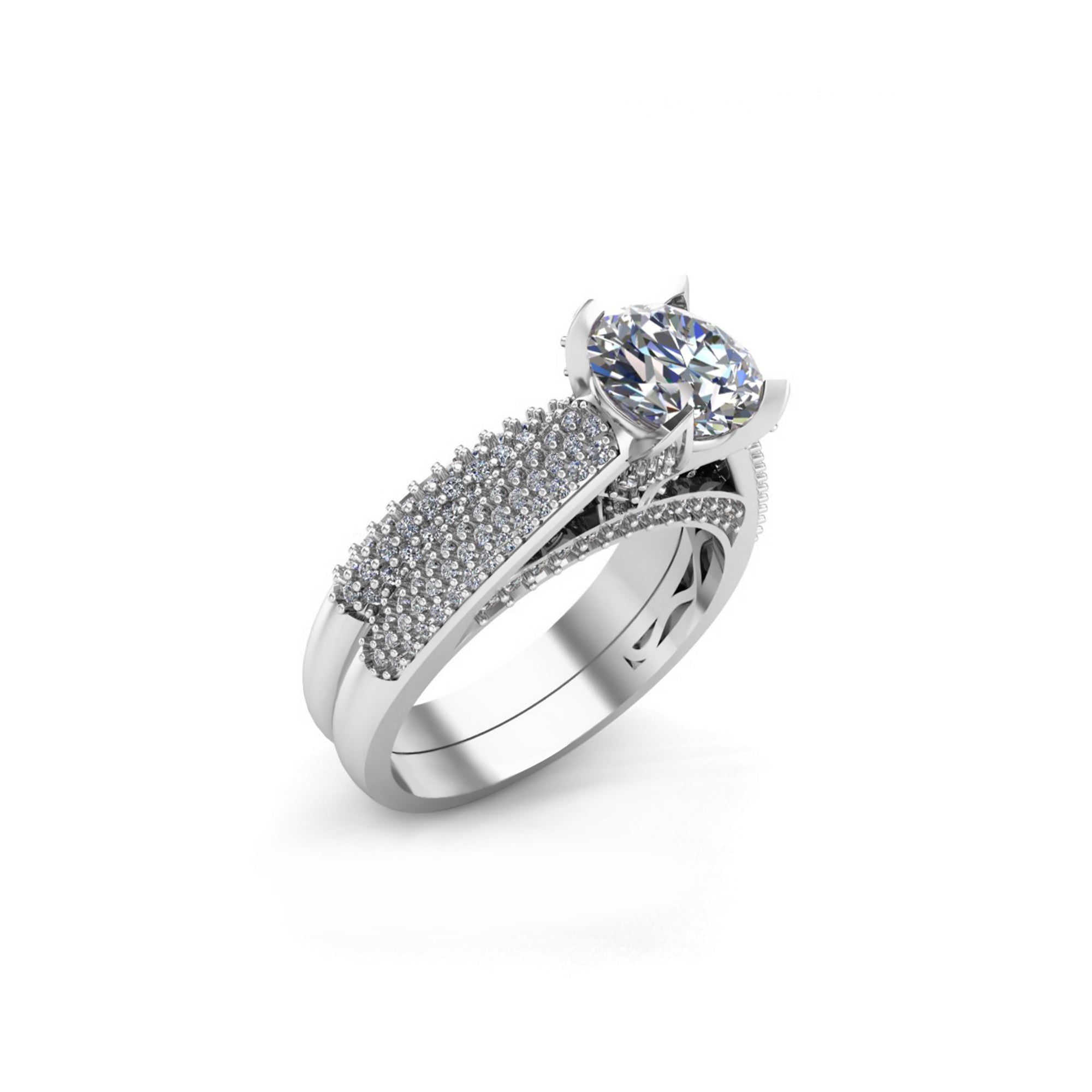 RKC 1.66 Ct მოისანიტის ნიშნობის ბეჭედი 925 ვერცხლისფერი თეთრი/ყვითელი/ვარდისფერი მოოქროვილი ქალებისთვის Wt 5 გმ და სიგანე 1.79 მმ