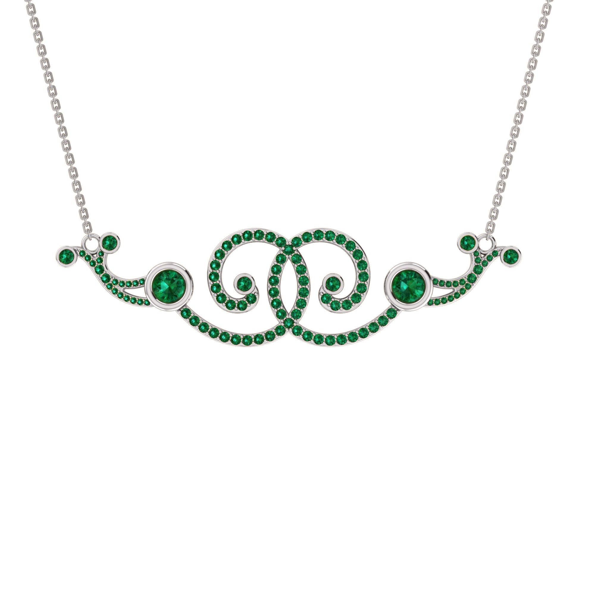 RKC 2.6 CT Moissanite Charm Necklace 925 Silver 14k Rose gold Plated Product Weight 9.00 GM Height 18.00 MM