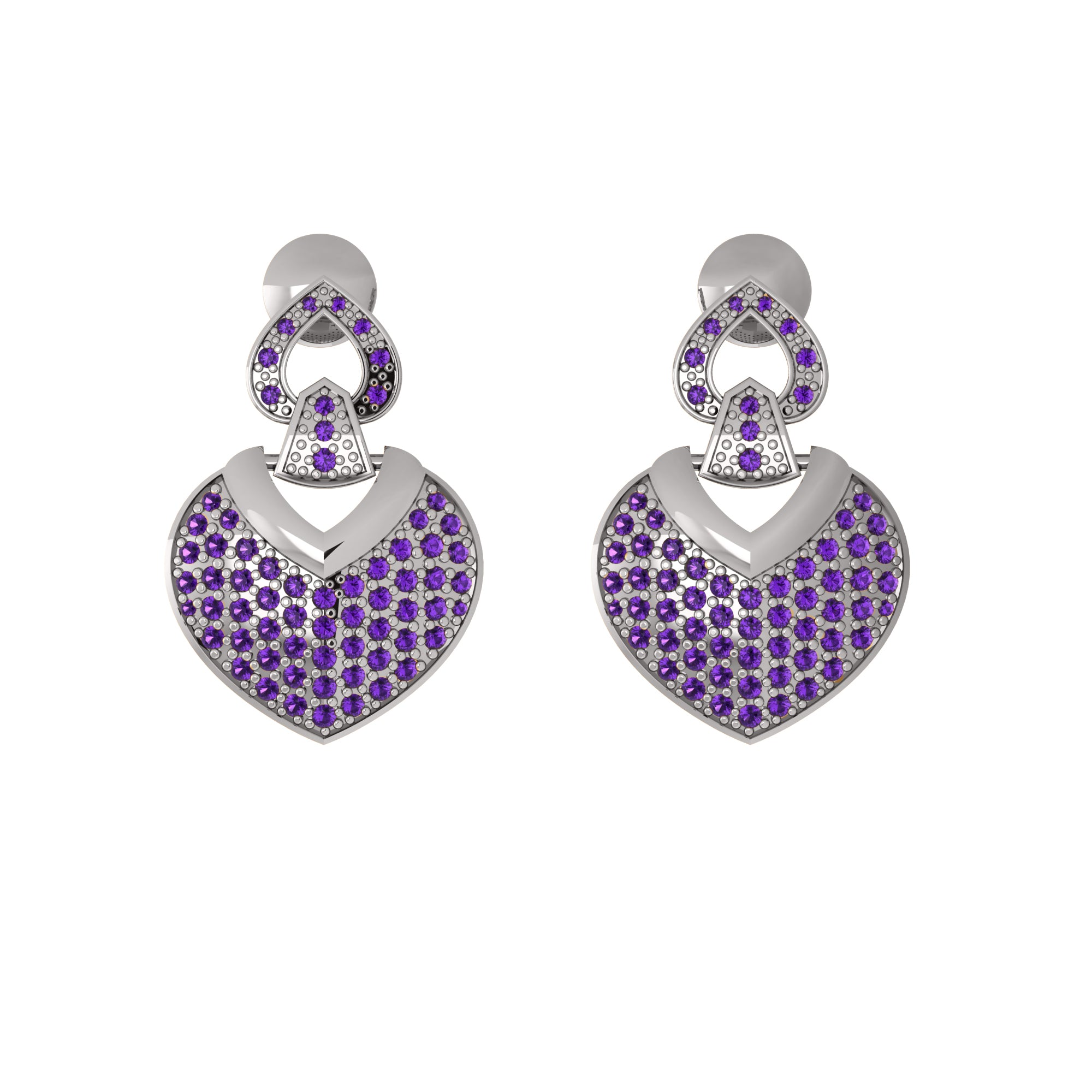 RKC 925 Silver Moissanite Sparking Drop Dangle Earring Rose Gold Plated 1.2 CT  Height 24.50 MM