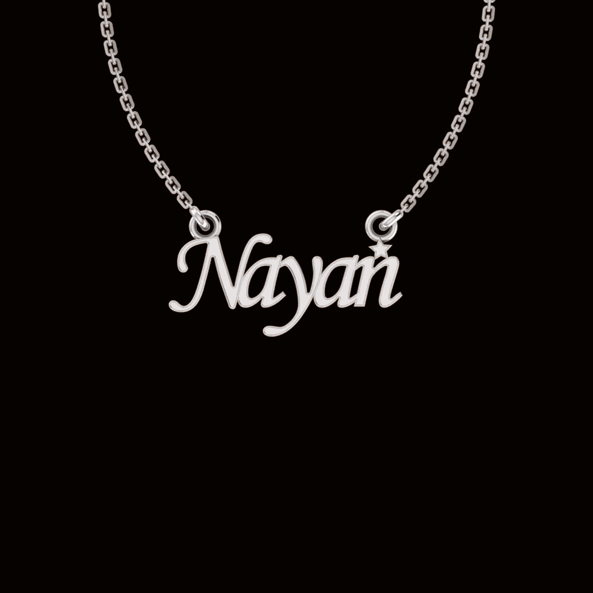 RKC Customized Any Name Pendant 925 Sterling Silver 14K Rose Gold Plated Wt 3.10 GM Height 14.15 MM