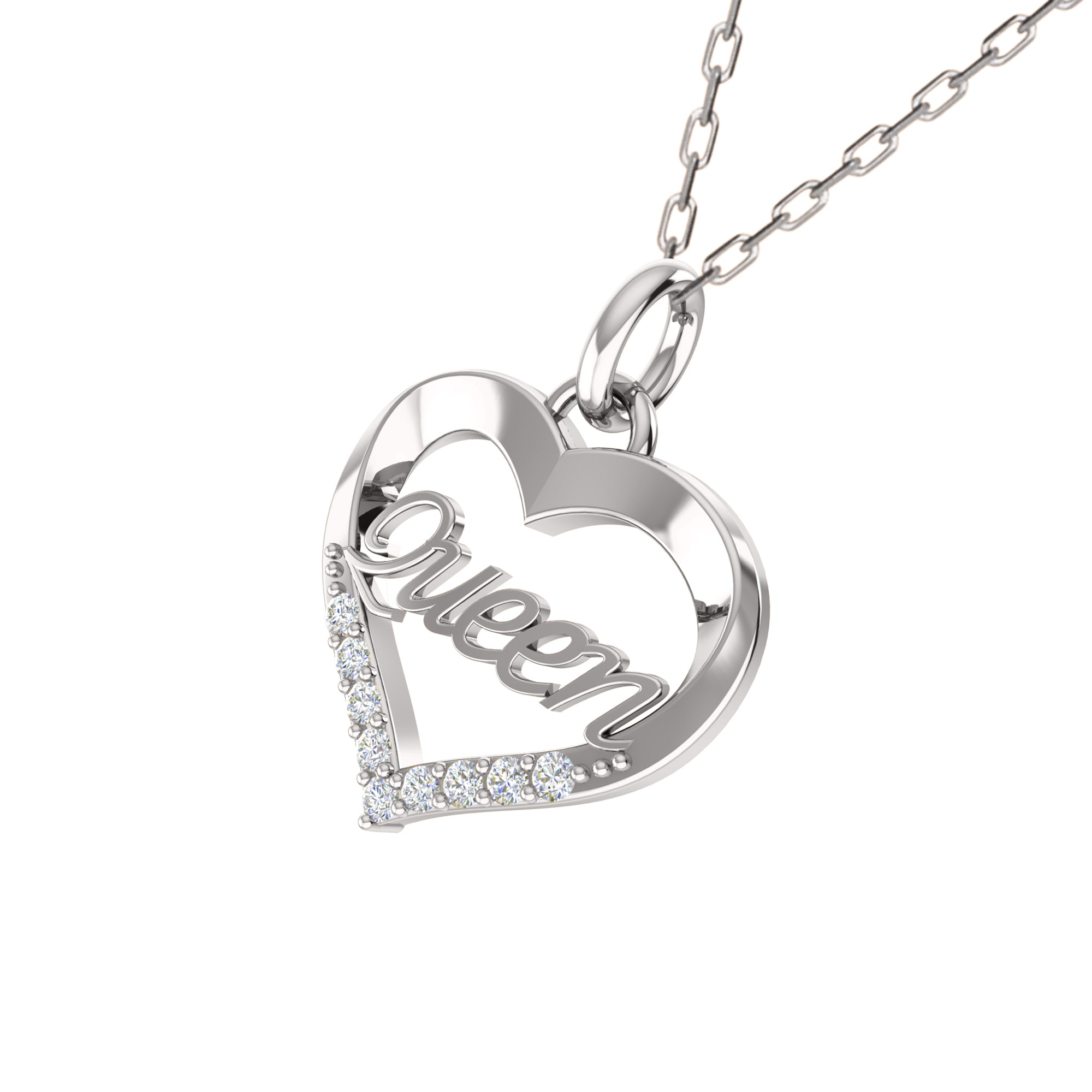 RKC 0.22Ct Moissanite Heart Pendant 925 Silver Jewelry 14K Rose Gold Plated Wt 4.80gm Height 25.20mm