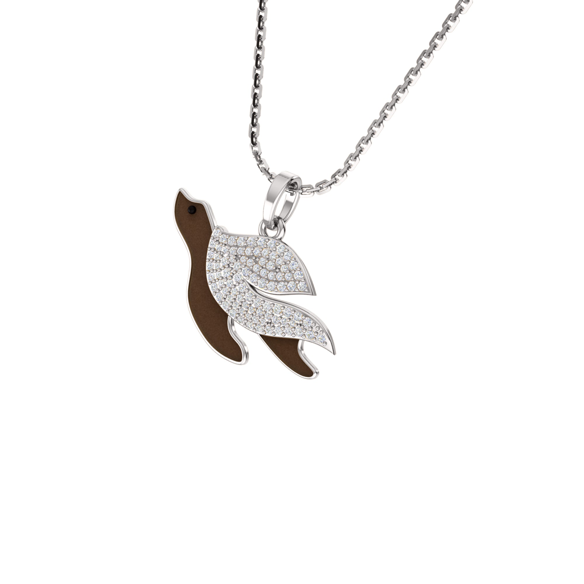 RKC 0.49 CT Moissanite Sea turtle Pendant 925 Silver Jewelry 14K Yellow Gold Plated Wt 4.50 GM Height 16.00 MM