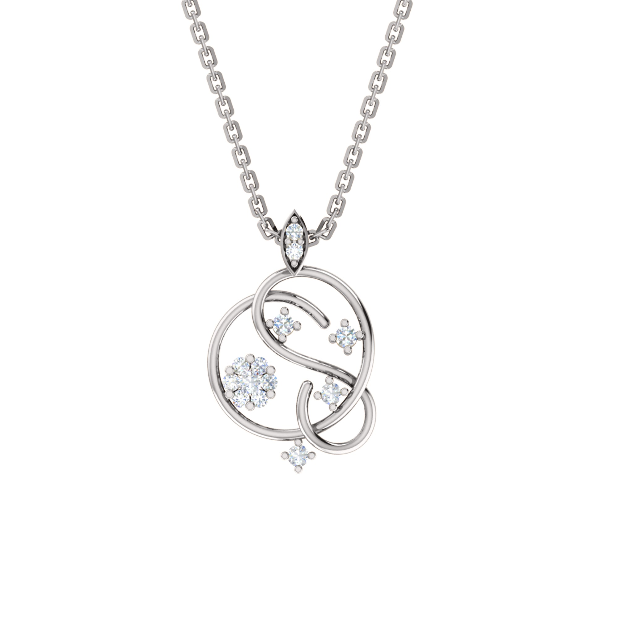 RKC 925 સિલ્વર ગોલ્ડન ટોટલ 0.32Ct મોઈસાનાઈટ પેન્ડન્ટ Wt 3.70gm અને Wt એરિંગ 1.80gm સેટ 14K યલો ગોલ્ડ પ્લેટેડ સાથે