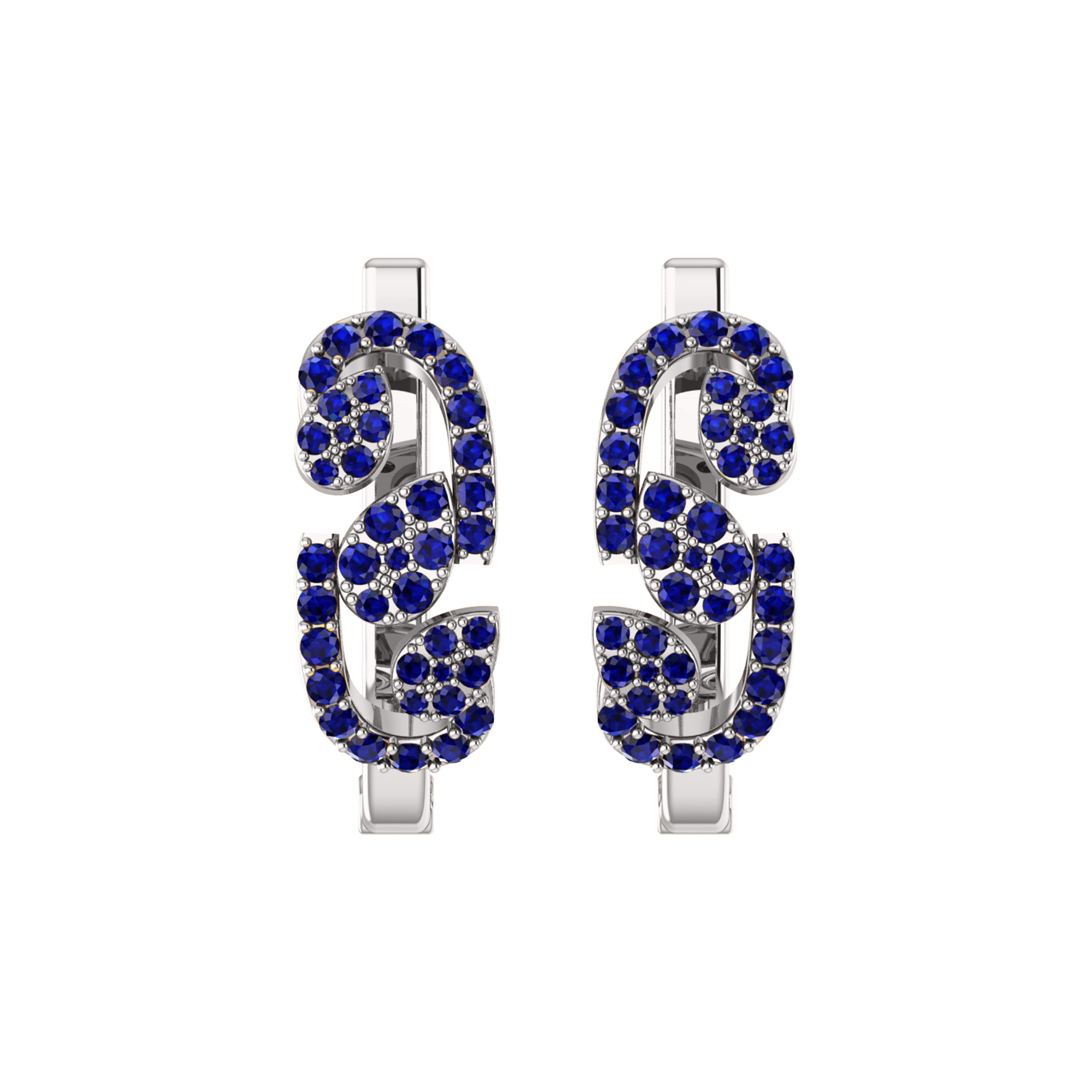 RKC 925 Sterling Silber Hoops & Huggies Damen-Ohrring, 14-karätige Rose, Gesamtgewicht: 5,00 g, Höhe: 20,50 mm