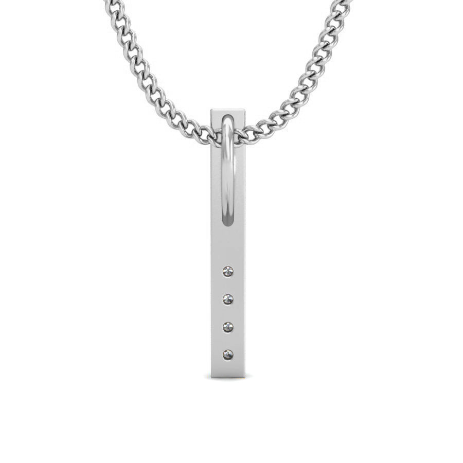 قلادة من الفضة الإسترليني RKC 0.04 مويسانيتي هدية لها لمسة نهائية من الذهب الأصفر عيار 14 قيراط بوزن 2.4 جم ارتفاع 14 مم