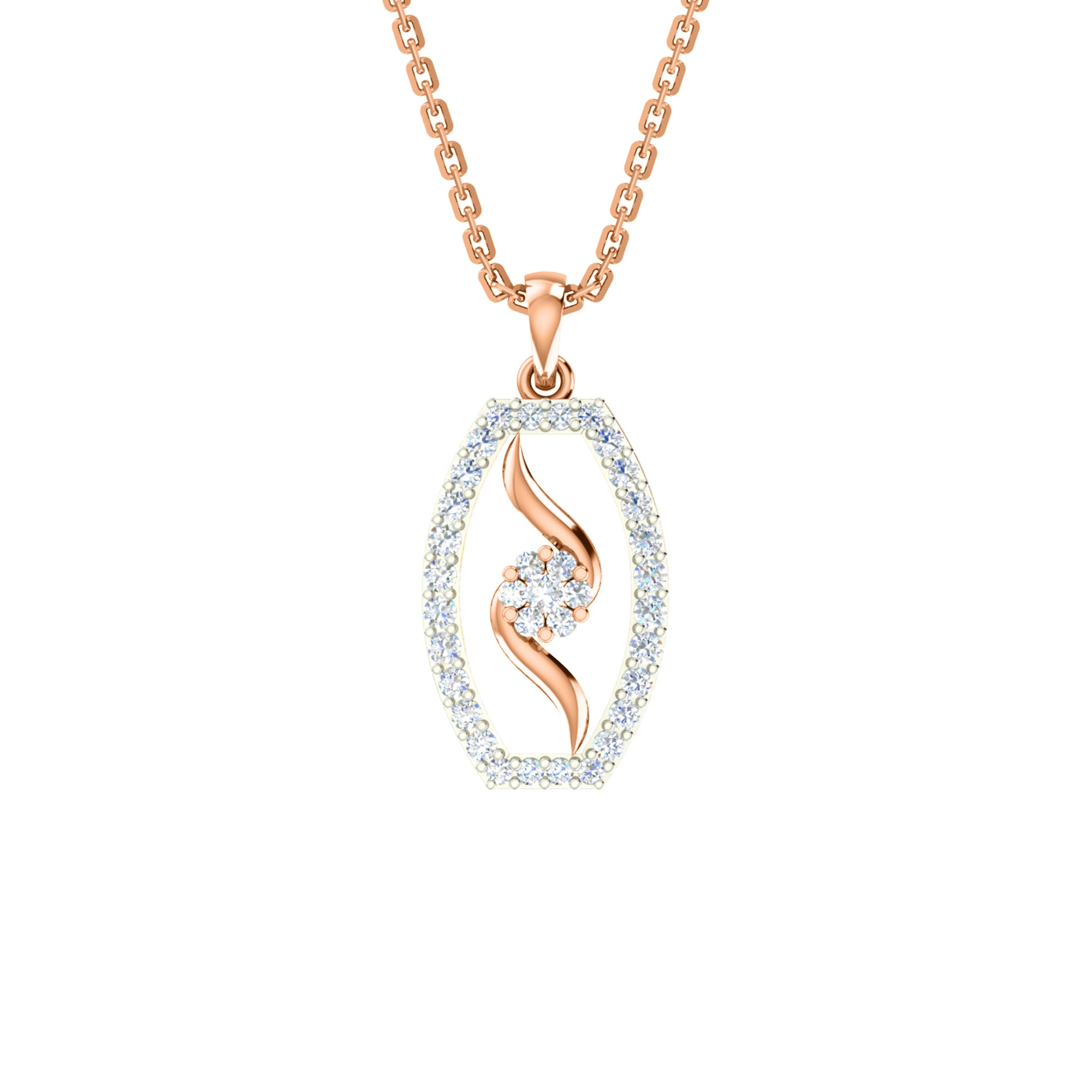 RKC 925 सिल्व्हर गोल्डन टोटल 0.89 Ct मॉइसॅनाइट पेंडंट Wt 3.50gm आणि Wt कानातले 2.00gm सेट 14K यलो गोल्ड प्लेटेड