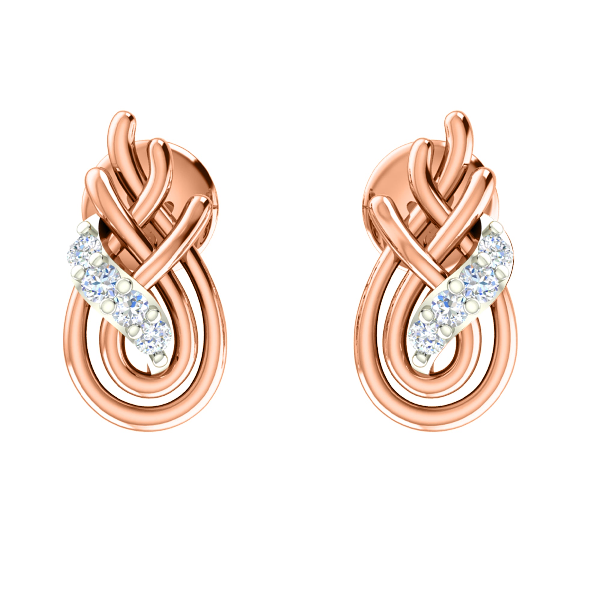 Ciondolo in moissanite da 0,22 ct in argento dorato RKC 925 con peso di 3,65 g e orecchino da 2,00 g con placcatura in oro giallo 14 carati