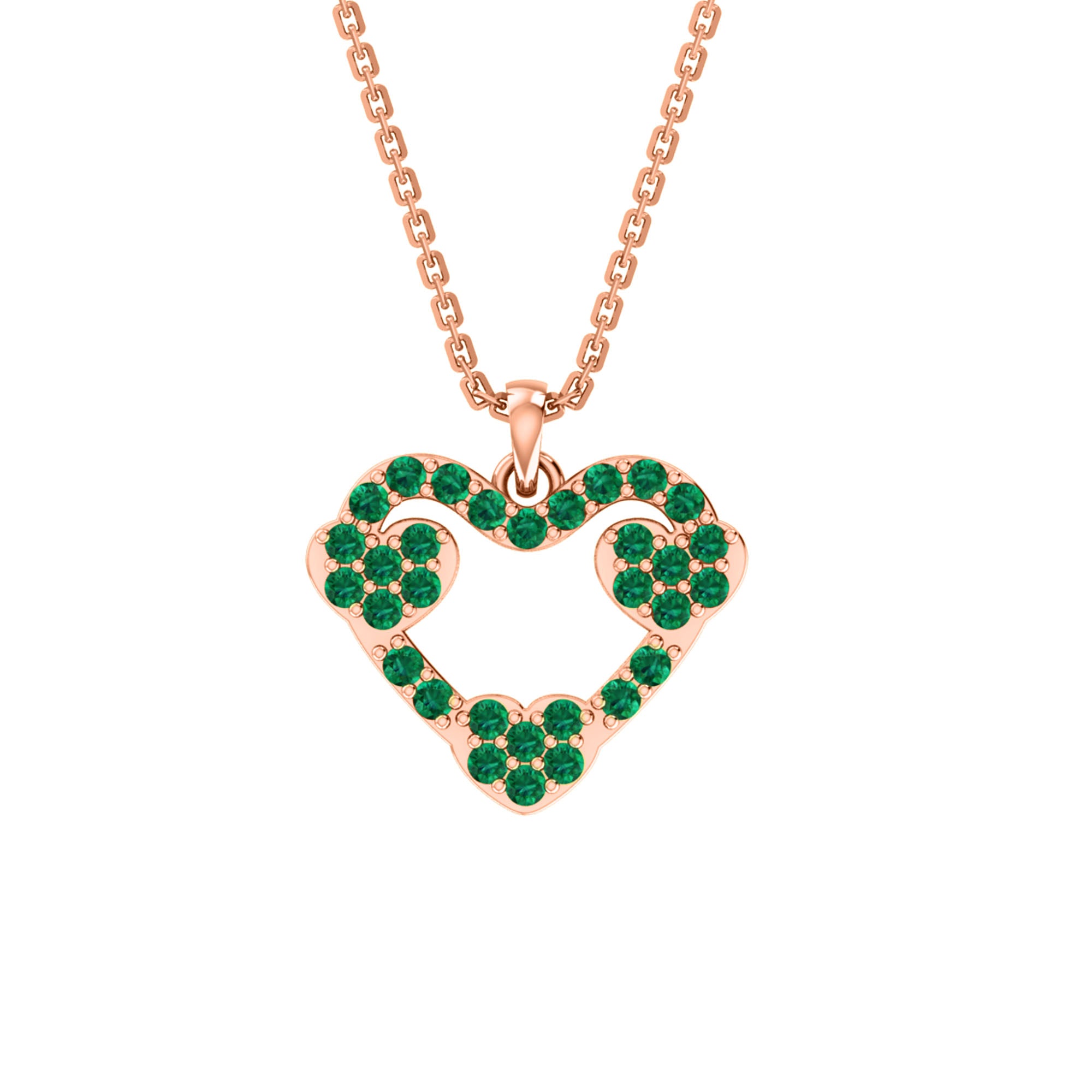 RKC – pendentif cœur Moissanite 2.00 CT, bijoux en argent 925 plaqué or Rose 14K, poids 4.30 GM, hauteur 17.80 MM