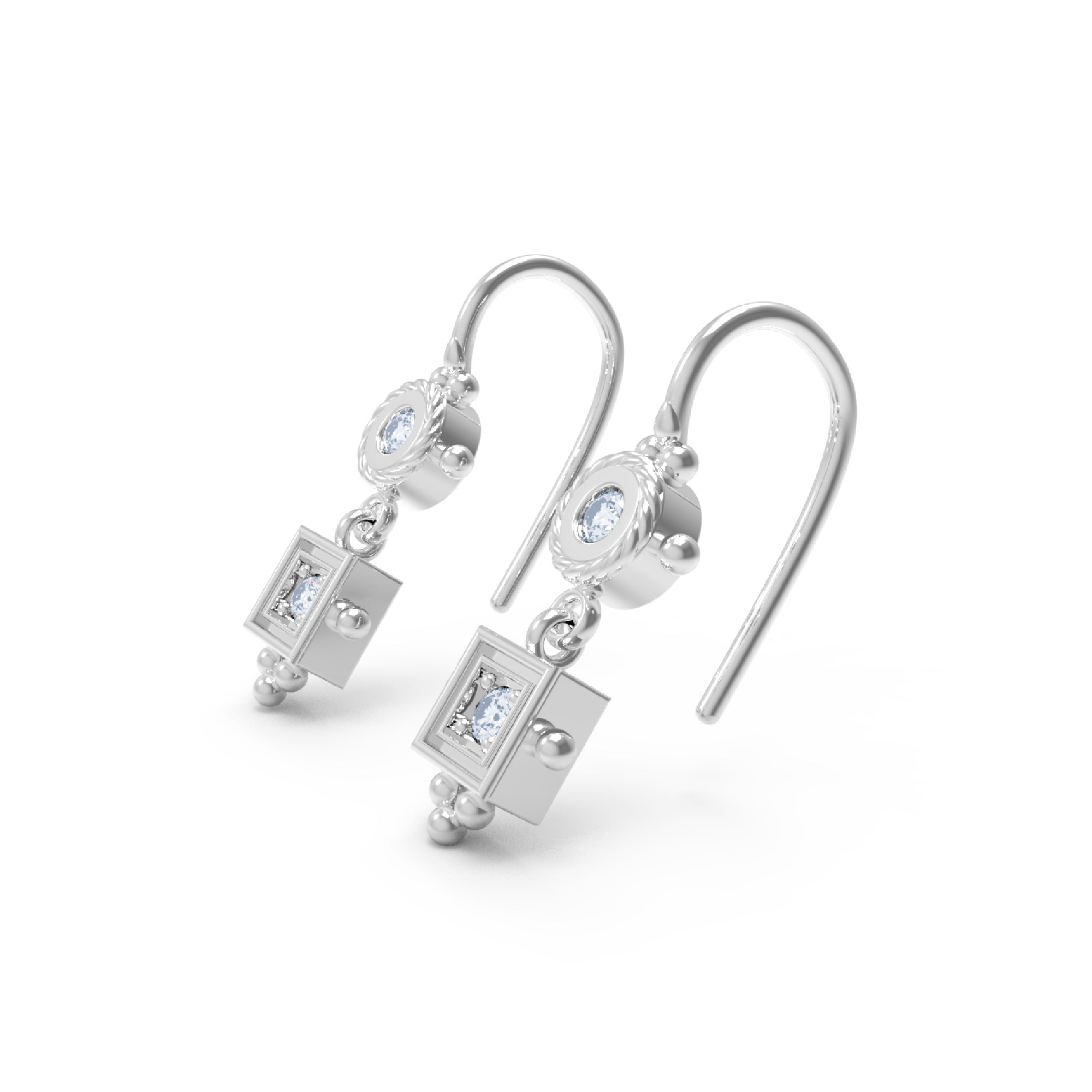 RKC 925 Sterling Silver Dangle Hoop Women Earring 14k Yellow Over Product Weight 4.20 GM Height 25.00 MM