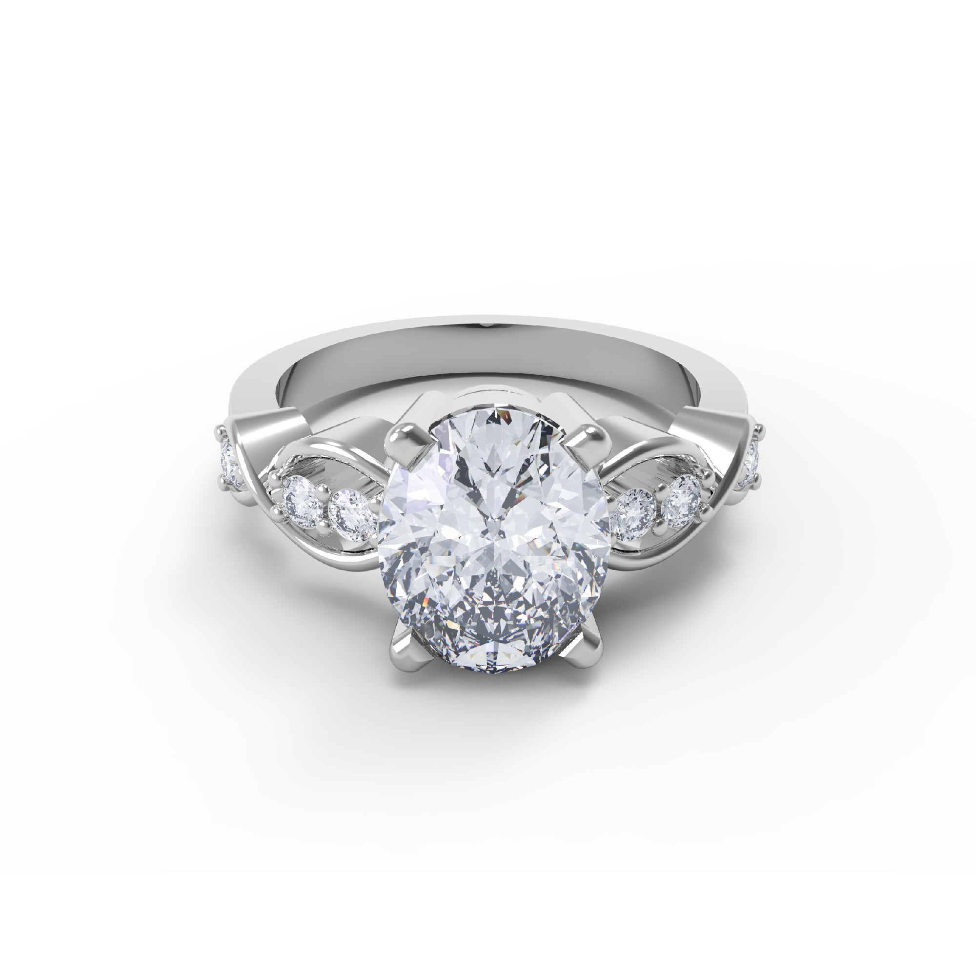 Пярсцёнак RKC з муасанітам авальнай агранкі на гадавіну вяселля 925 пробы з жоўтым пазалочаным пакрыццём Вага 4,50 г Шырыня 2,50 мм