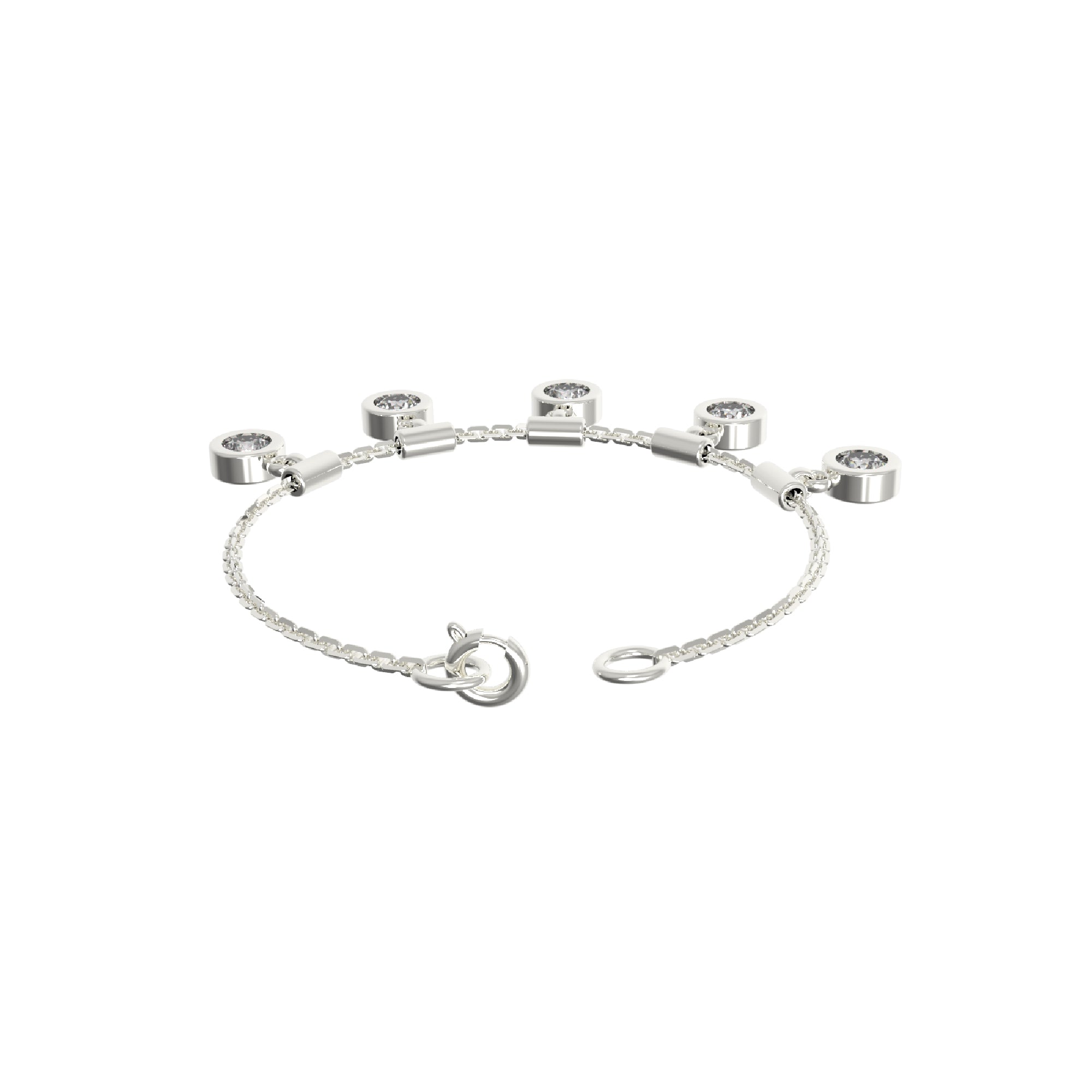 RKC 925 стерлингового срэбра 1,25 карата Муасаніт, круглы жаночы бранзалет з жоўтым пазалотай 14 карат, маса 3,75 г