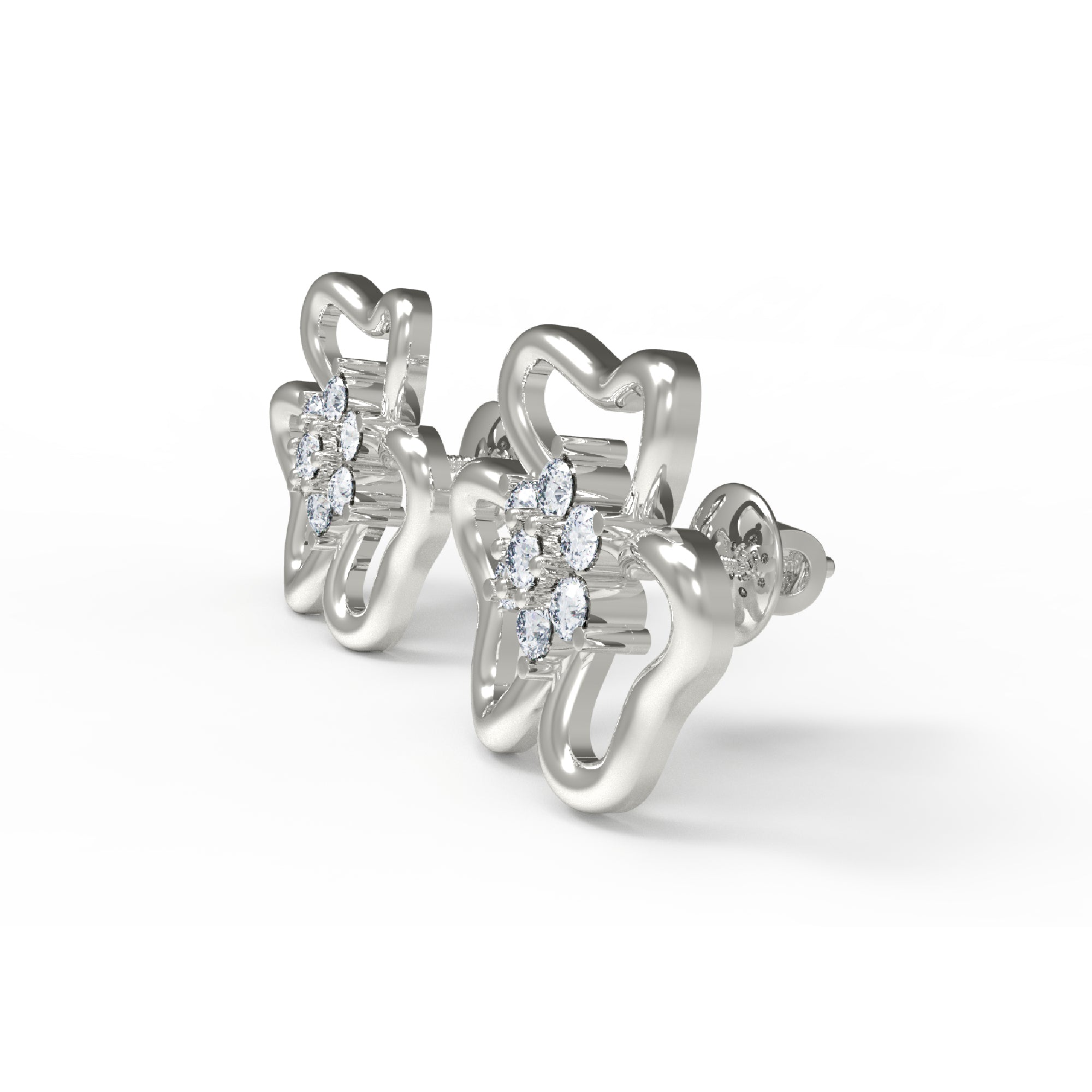 RKC 925 स्टर्लिंग सिल्व्हर डेली वेअर गर्ल्स फ्लोरल स्टड महिला कानातले 14k रोझ ओव्हर प्रोडक्ट Wt 2.20 GM उंची 11.40 MM