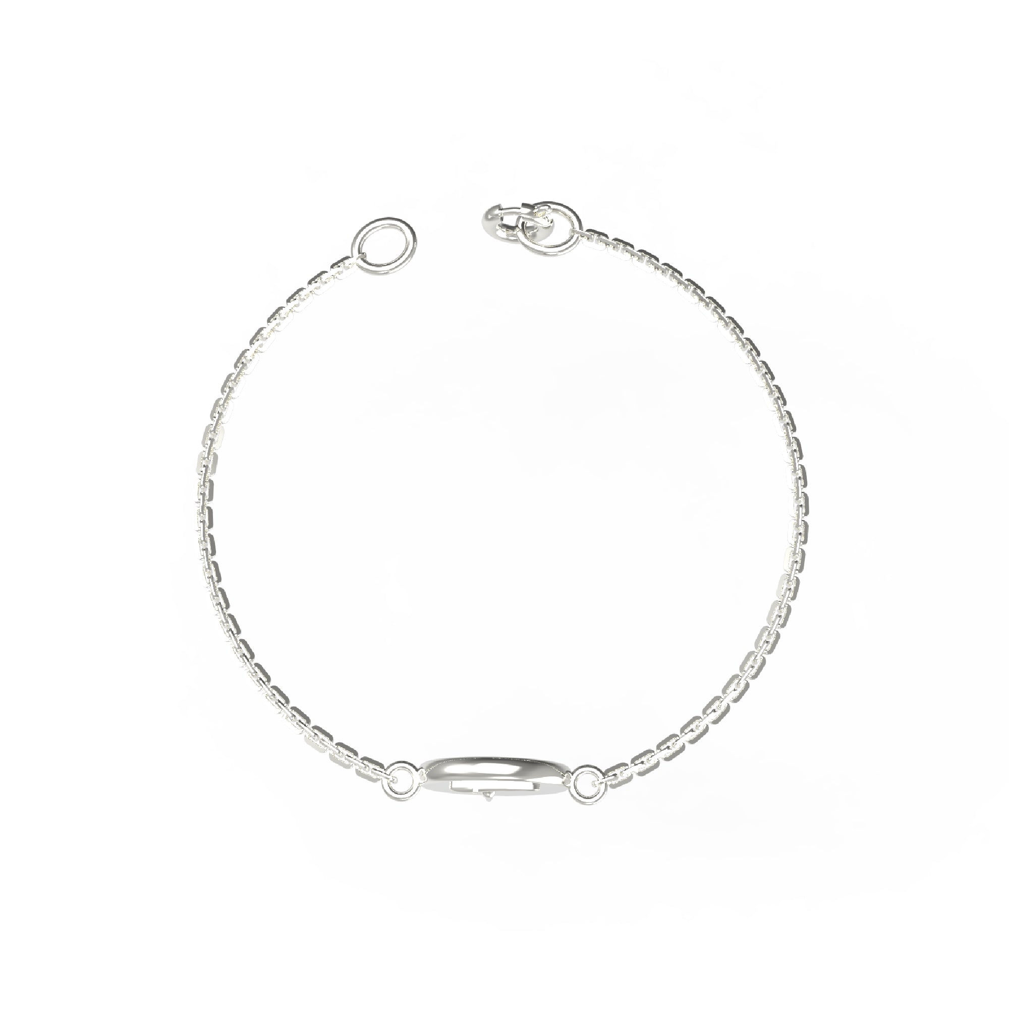 RKC 925 Sterling Silver Round Shape Initial Bracelet Gift for Her 14K Yellow Gold Plated Wt 3.25gm