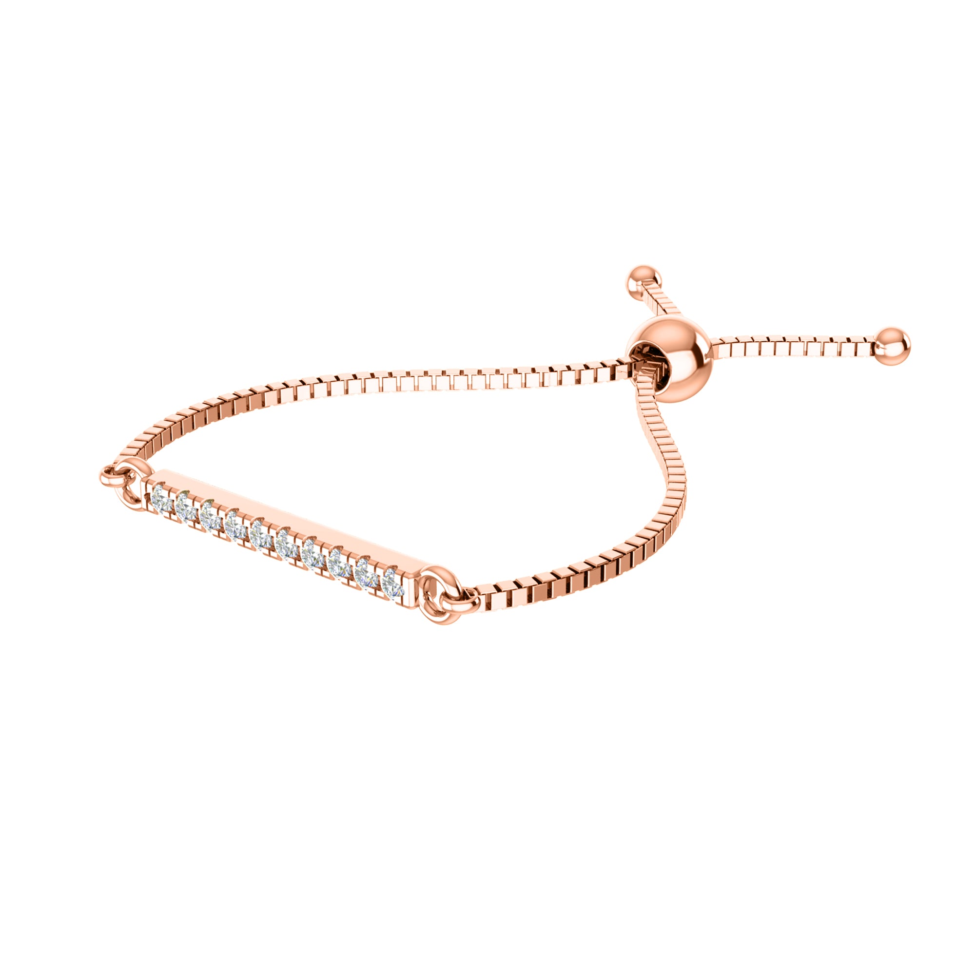 RKC 925 Sterling Silver Carat Wt 0.2 CT Multi Women's Bolo Adjustable Bracelet 14K Yellow Gold Plated Product Weight 2.80 GM