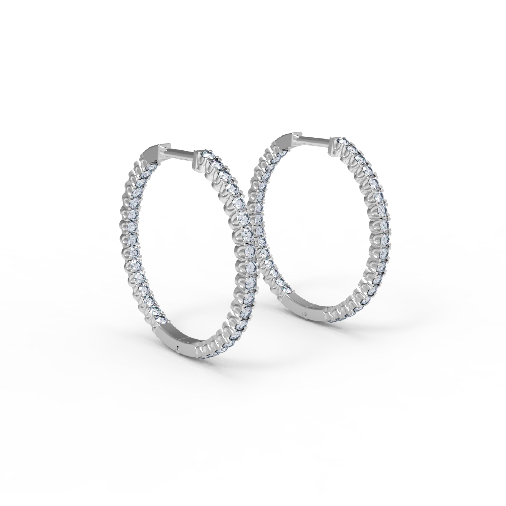 RKC 925 فضة استرليني هوب هوجيز كليب على حلق نسائي 14 قيراط أصفر فوق الوزن 5.60 جرام ارتفاع 29.00 ملم