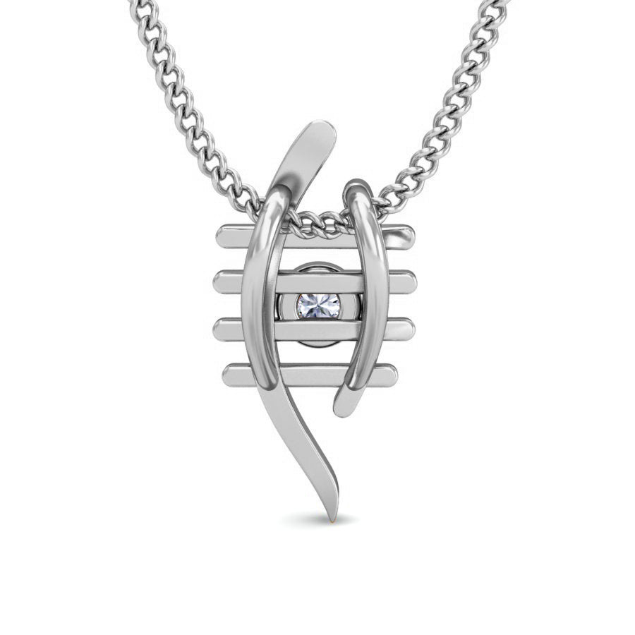 RKC Evil Eye Argent Femmes 0,025 CT Moissanite Pendentif Or Jaune 14K Finition Chaîne Gratuite Poids 2,7 g Hauteur 14 mm
