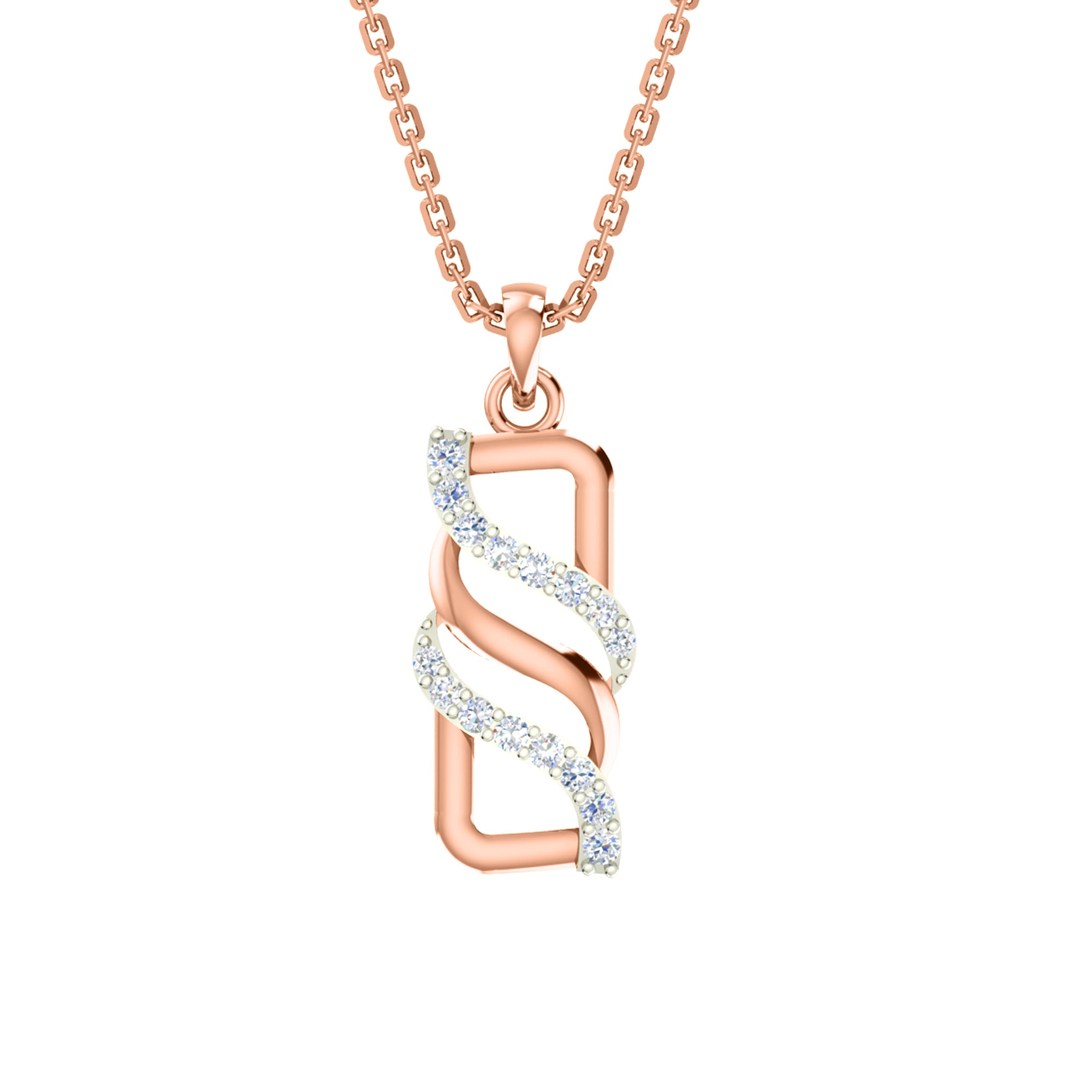 RKC 925 સિલ્વર ગોલ્ડન ટોટલ 0.48Ct મોઈસાનાઈટ પેન્ડન્ટ Wt 3.80gm અને Wt એરિંગ 2.20gm સેટ 14K યલો ગોલ્ડ પ્લેટેડ સાથે