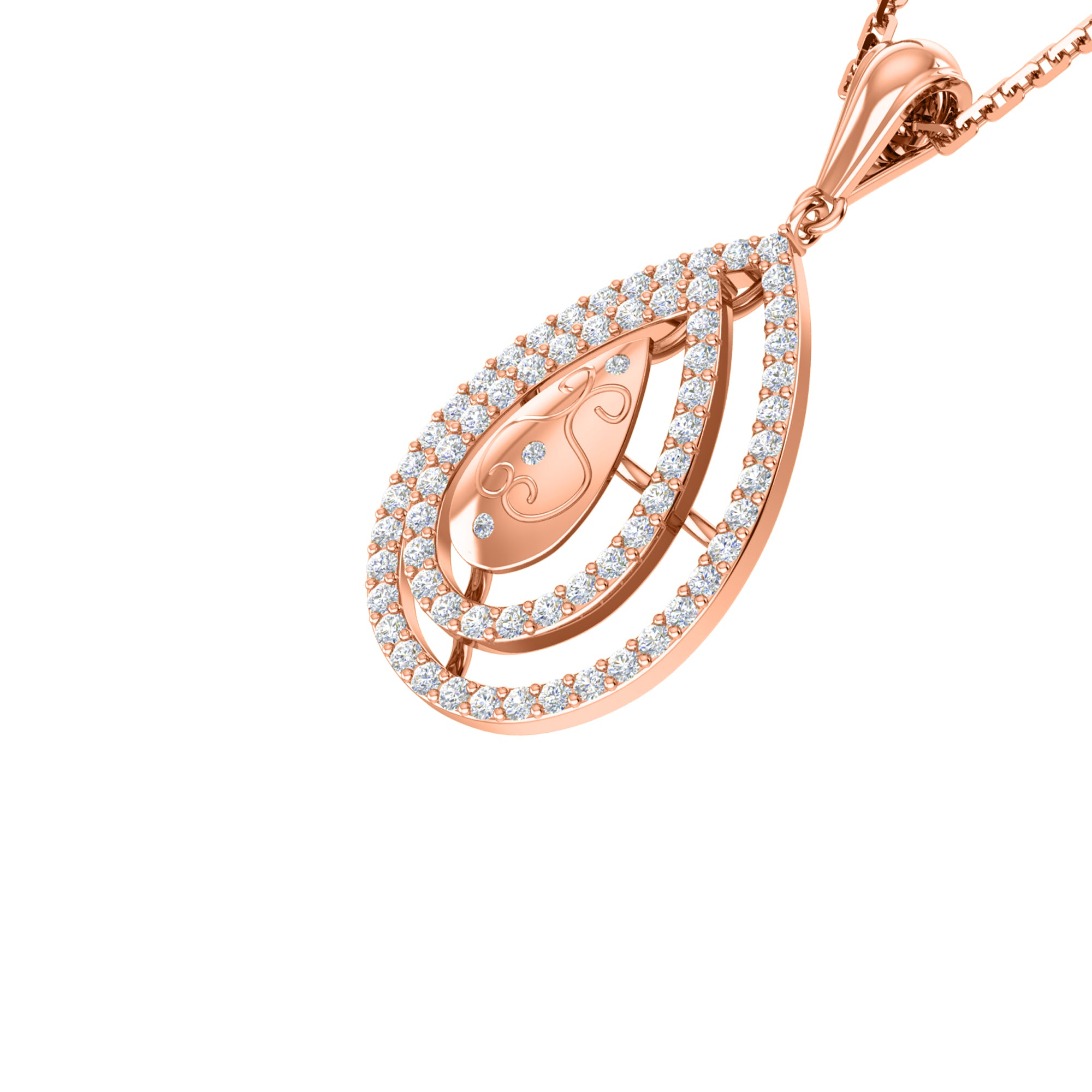 RKC 0.65Ct 눈물방울 모이사나이트 펜던트 925 실버 주얼리 14K 옐로우 골드 도금 중량 5 gm, 높이 31mm