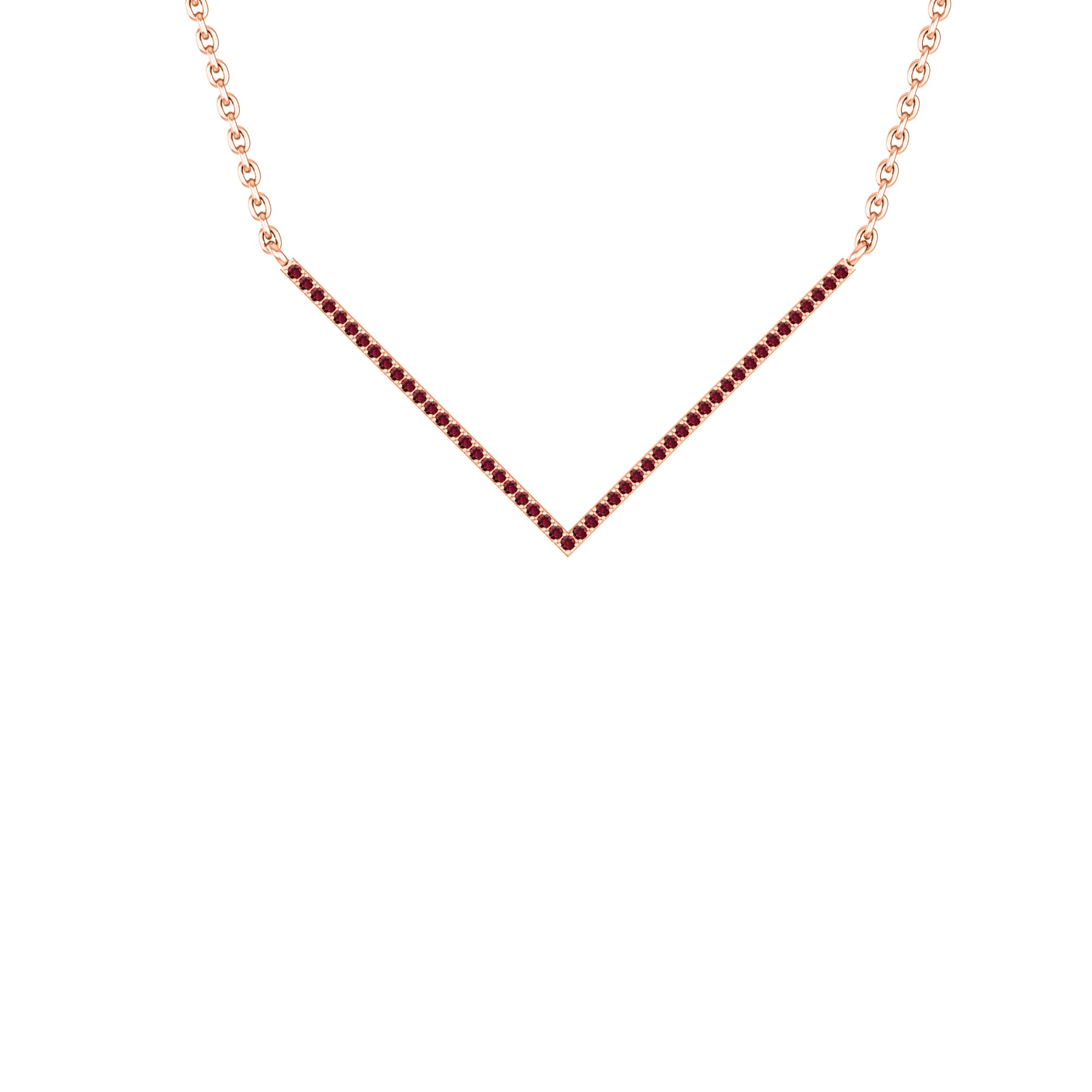 RKC 0.4 CT Moissanite Charm Necklace 925 Silver 14k Rose gold Plated Product Weight 3.5 GM Height 24.00 MM